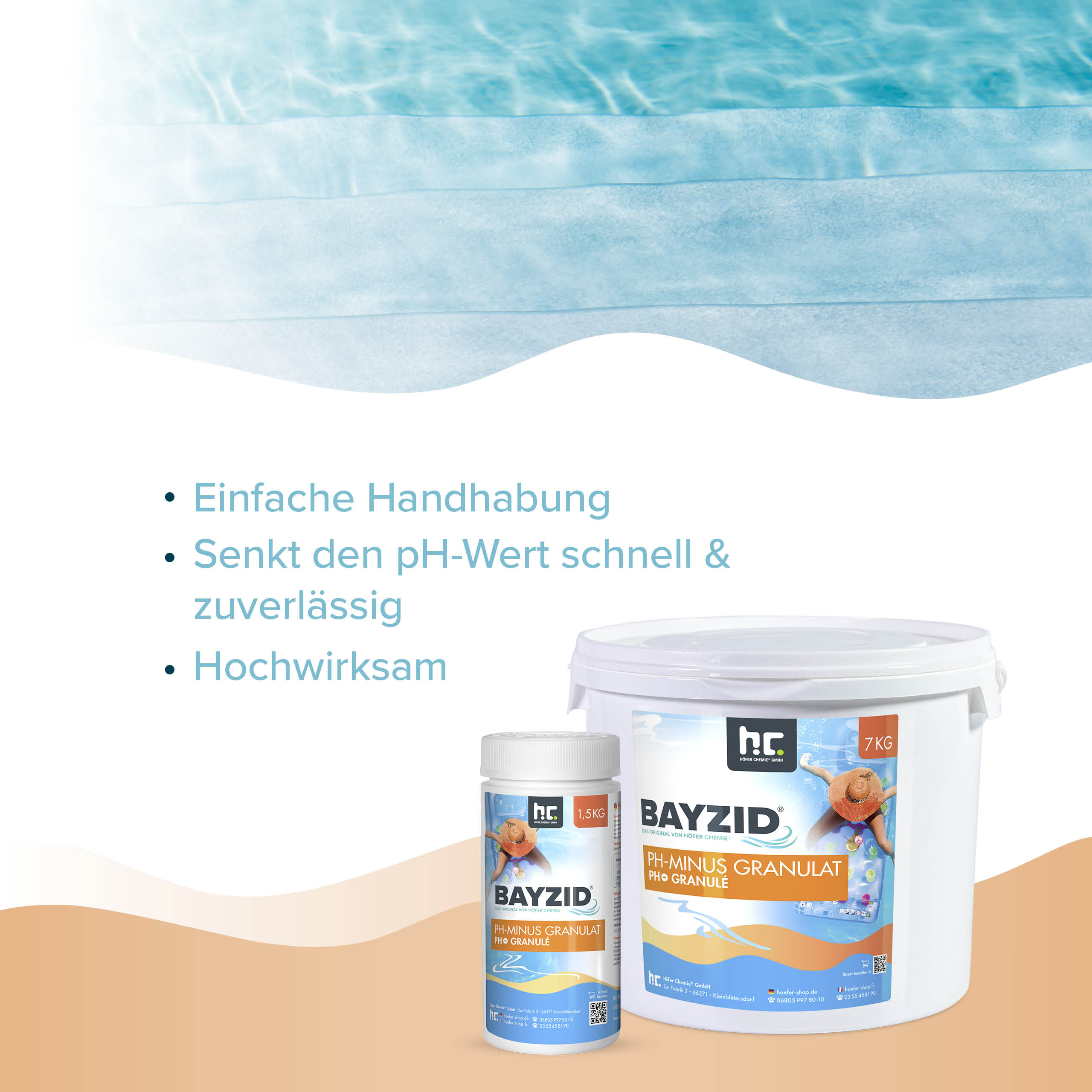 1,5 kg BAYZID® pH Minus Granulat für den Pool - Image 3