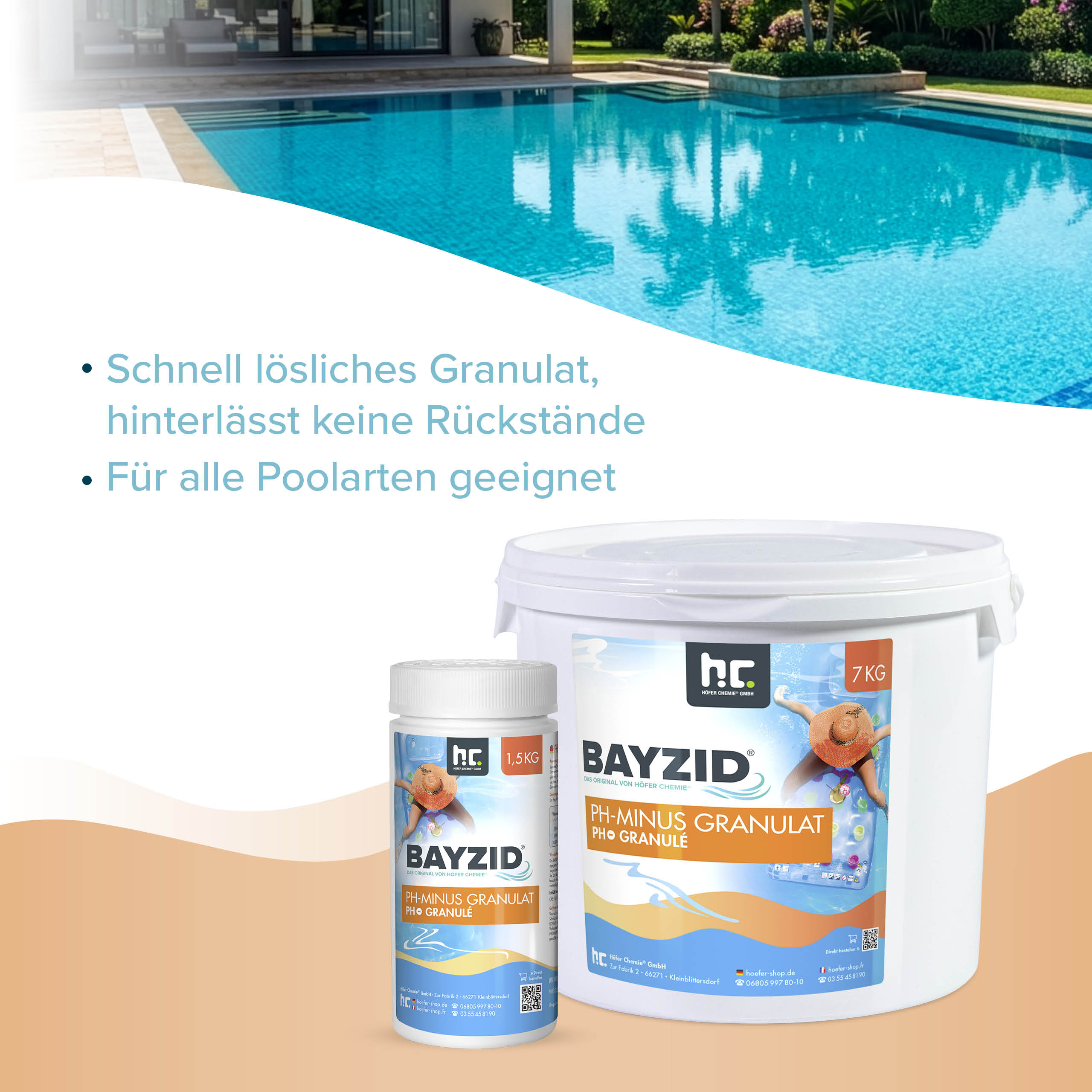 1,5 kg BAYZID® pH Minus Granulat für den Pool - Image 7