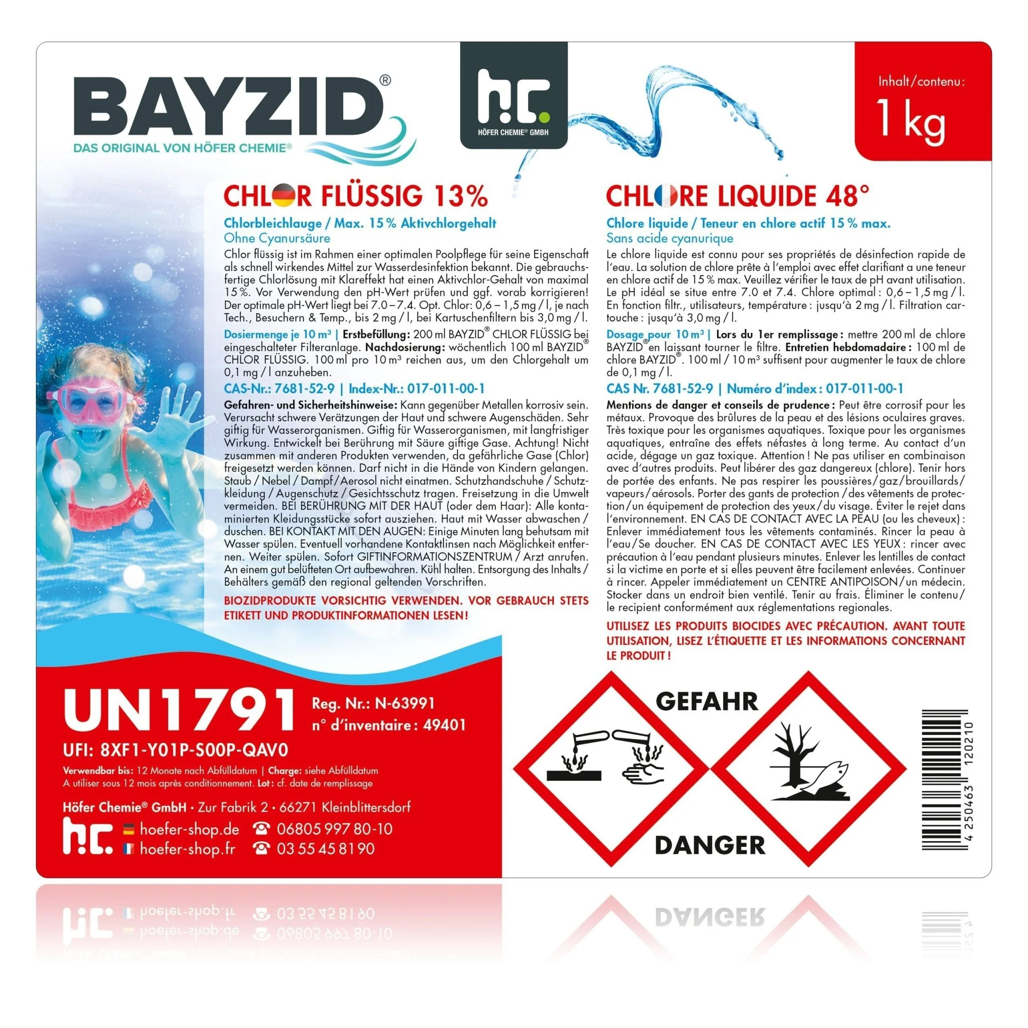1 kg BAYZID® Chlor 13% flüssig für Pools - Image 36