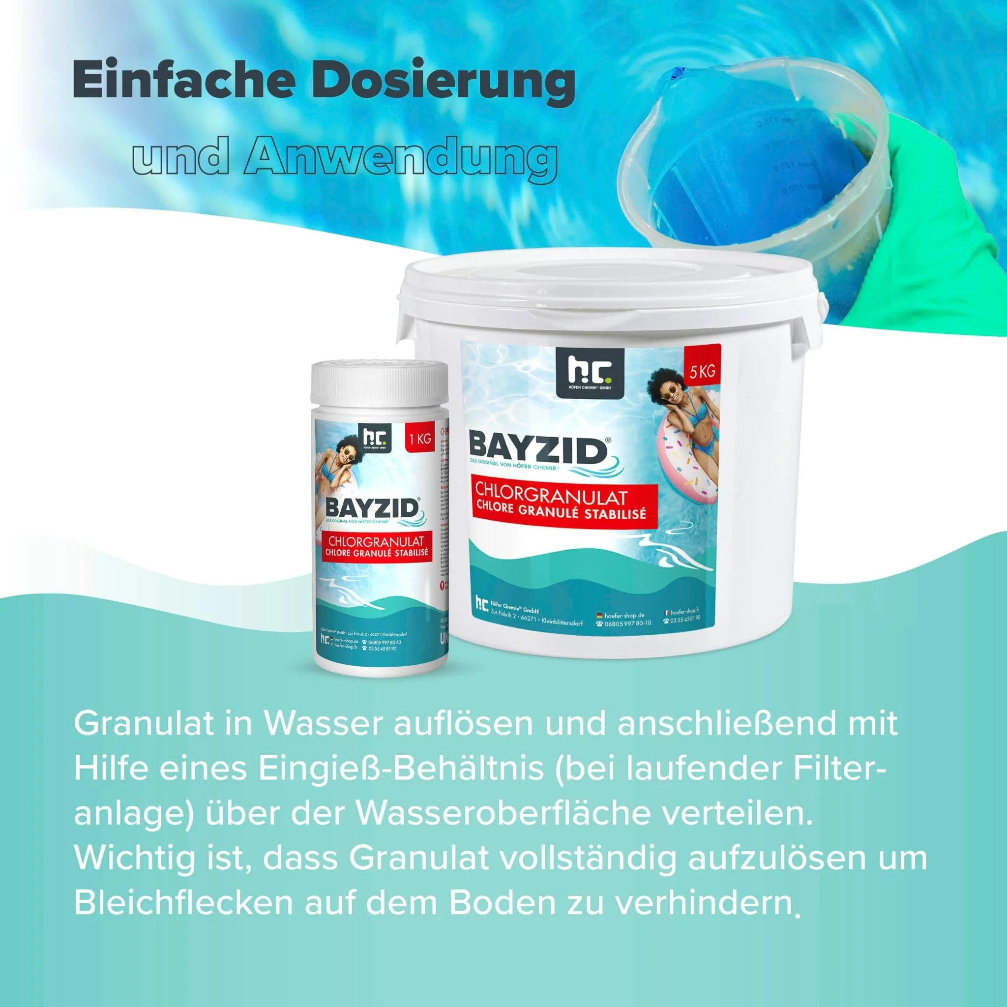 1 kg BAYZID® Chlorgranulat für Pools - Image 6