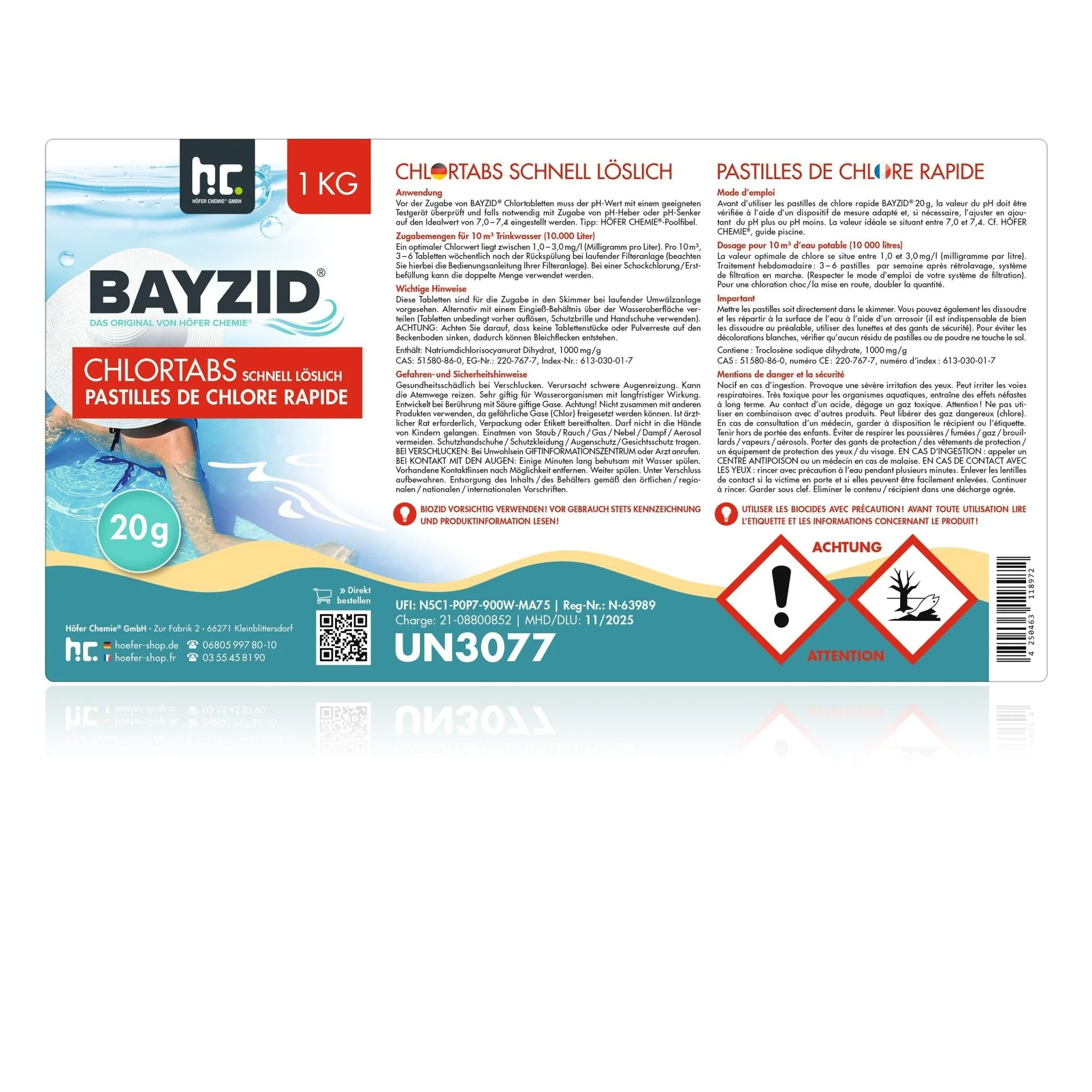 1 kg BAYZID® Chlortabs 20g schnell löslich - Image 5