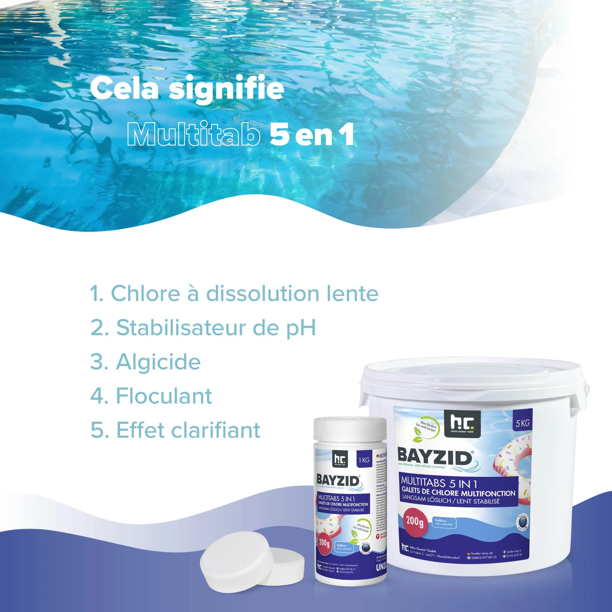 1 kg BAYZID® Multitabs 200g 5in1 für Pools - Image 10