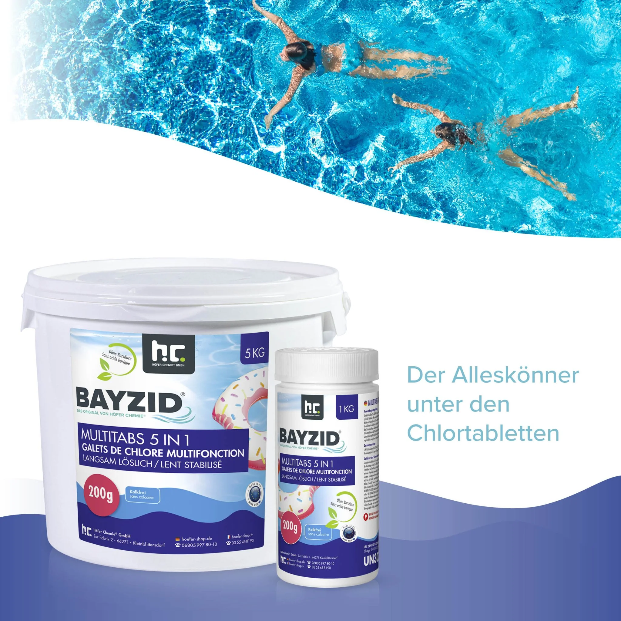 1 kg BAYZID® Multitabs 200g 5in1 für Pools - Image 4