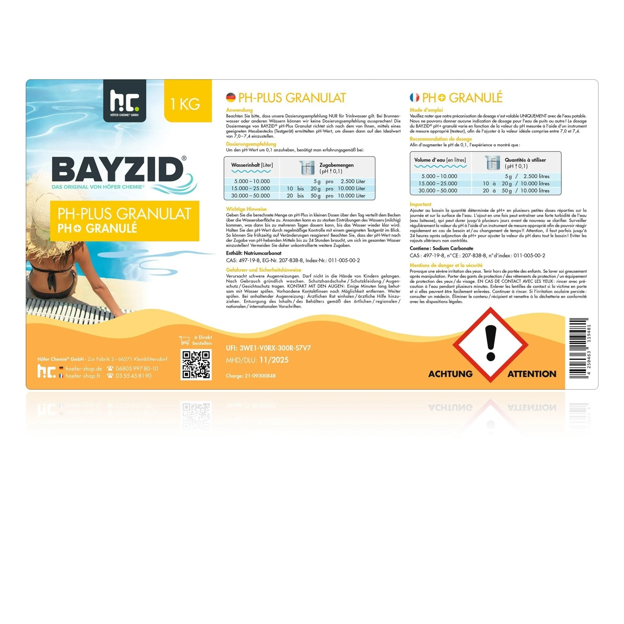 1 kg BAYZID® pH Plus Granulat für den Pool - Image 5