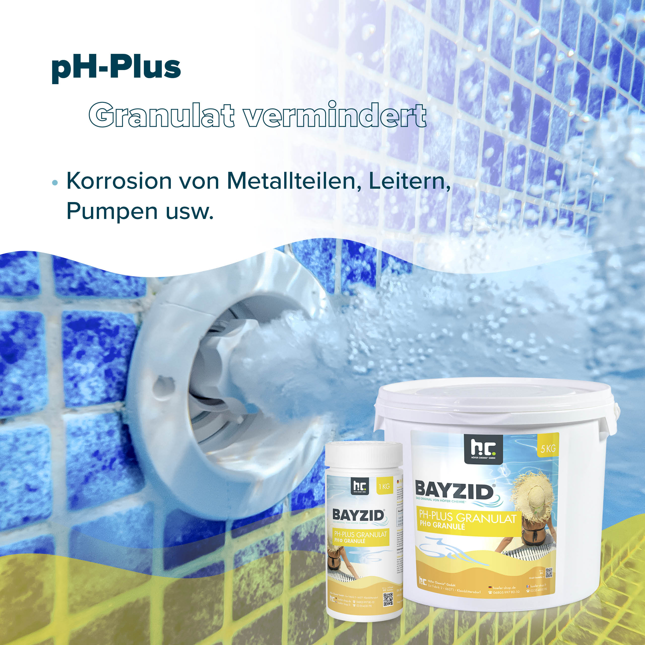 1 kg BAYZID® pH Plus Granulat für den Pool - Image 7