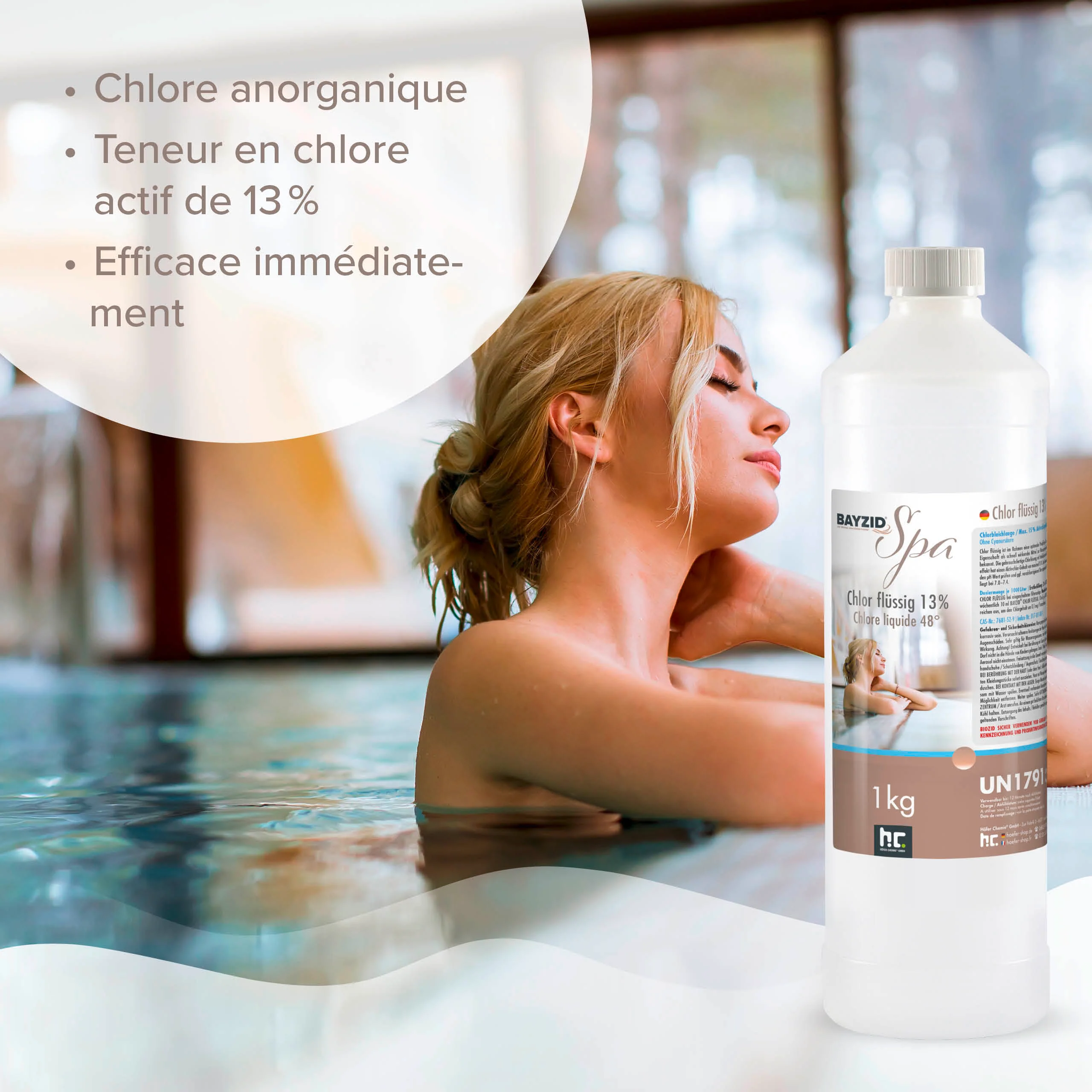 1 kg BAYZID® SPA Chlor flüssig für Whirlpools & Planschbecken - Image 9
