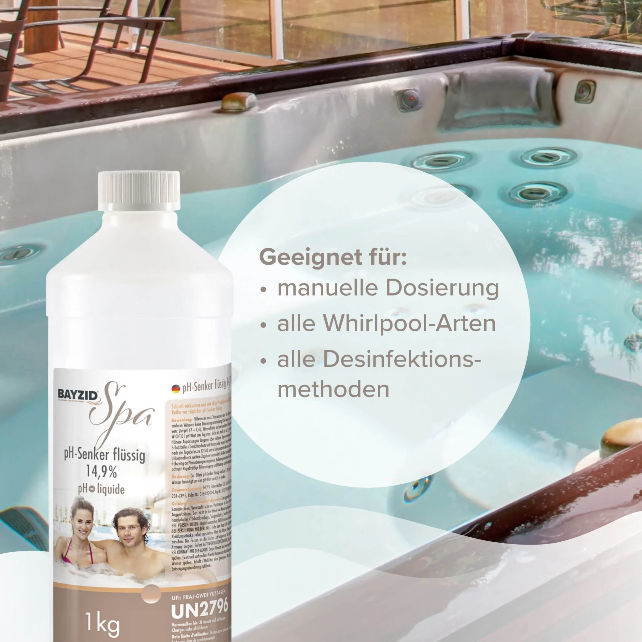1 kg BAYZID® SPA pH Minus flüssig 14,9% - Image 5