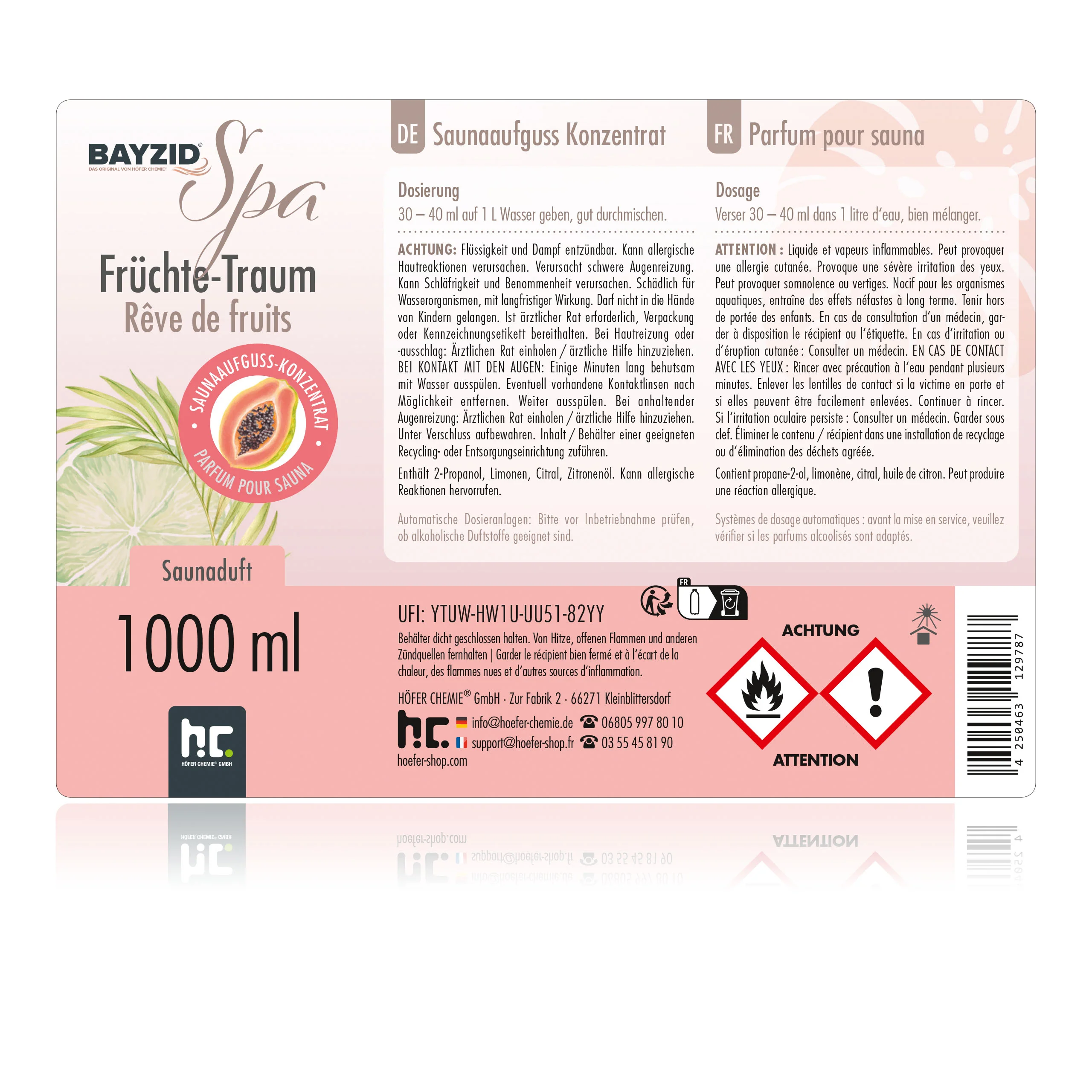 1 L BAYZID® SPA Saunaaufguss Früchte-Traum - Image 5