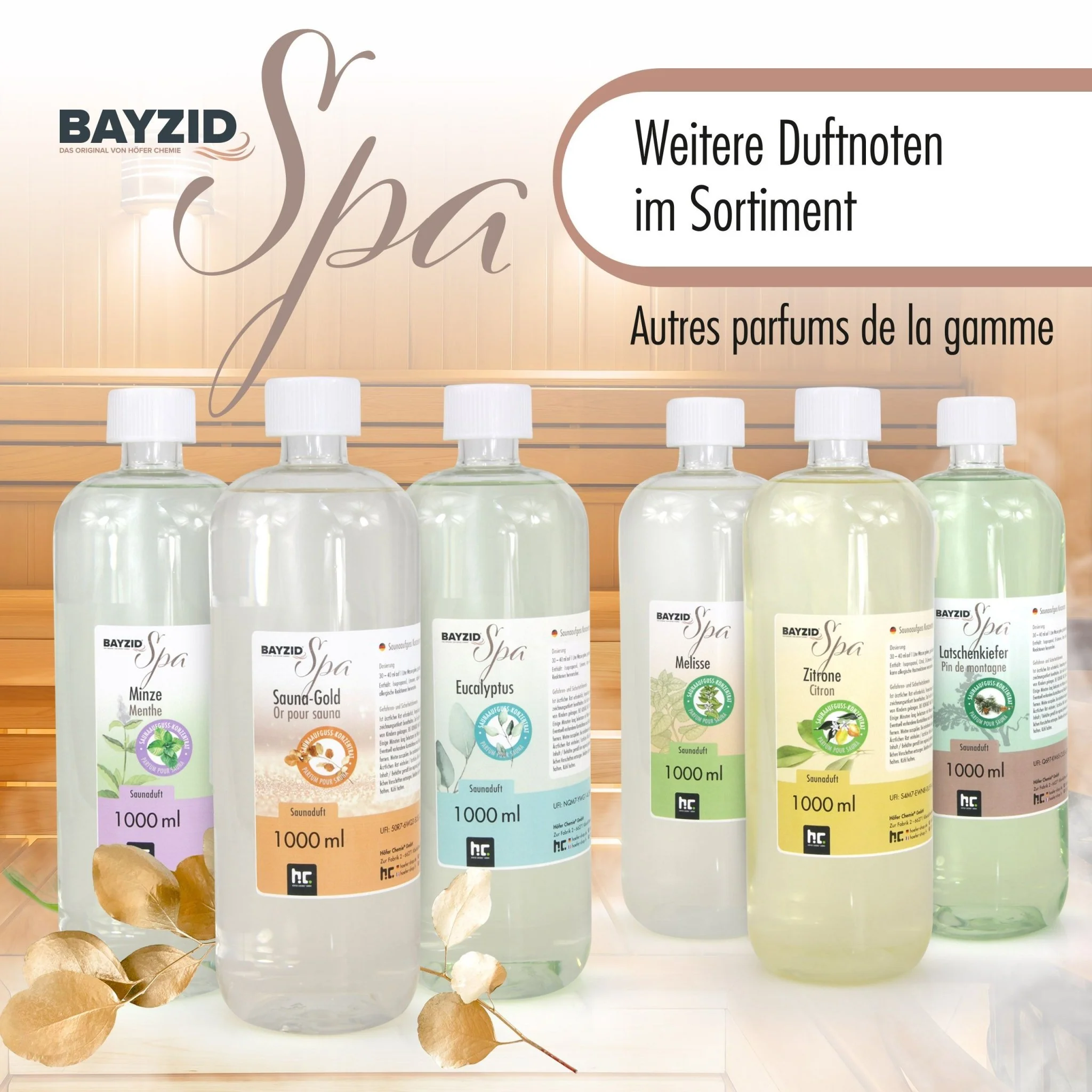 1 L BAYZID® SPA Saunaaufguss - Sauna Gold - Image 6