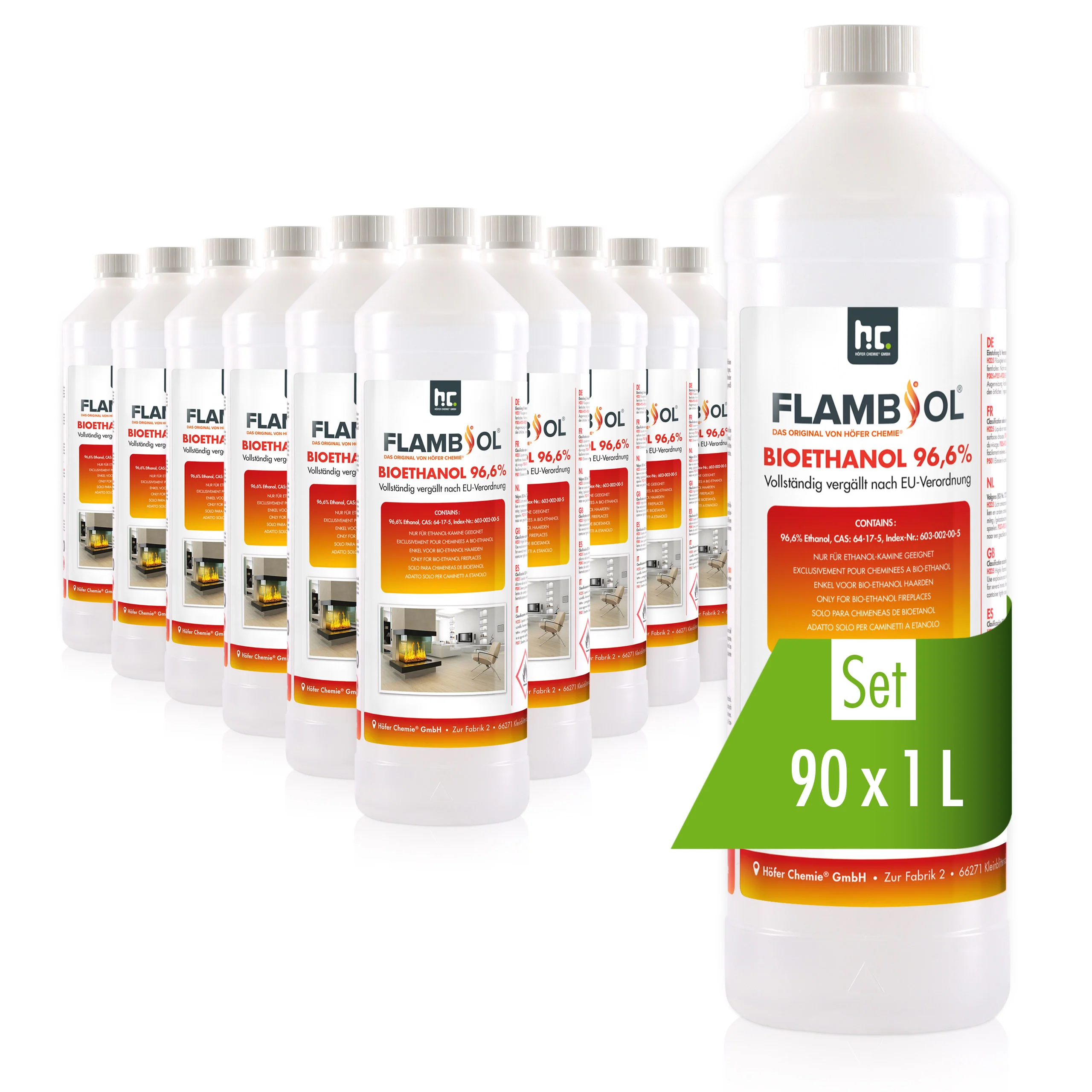 1 L FLAMBIOL® Bioethanol 96,6% Premium für Ethanol-Tischkamin - Image 7