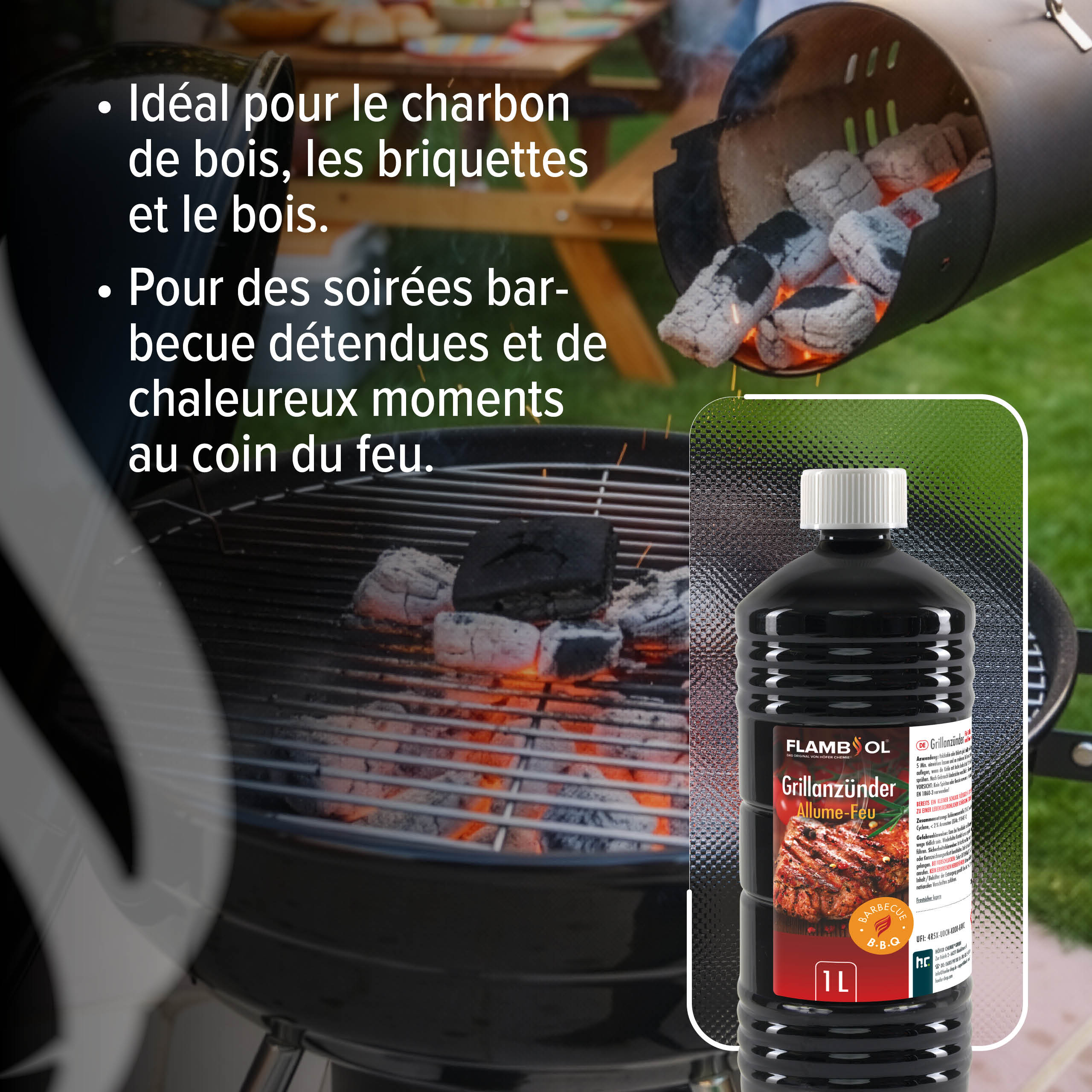 1 L FLAMBIOL® Grillanzünder flüssig für Grills und Feuerstellen in Flasche - Image 9