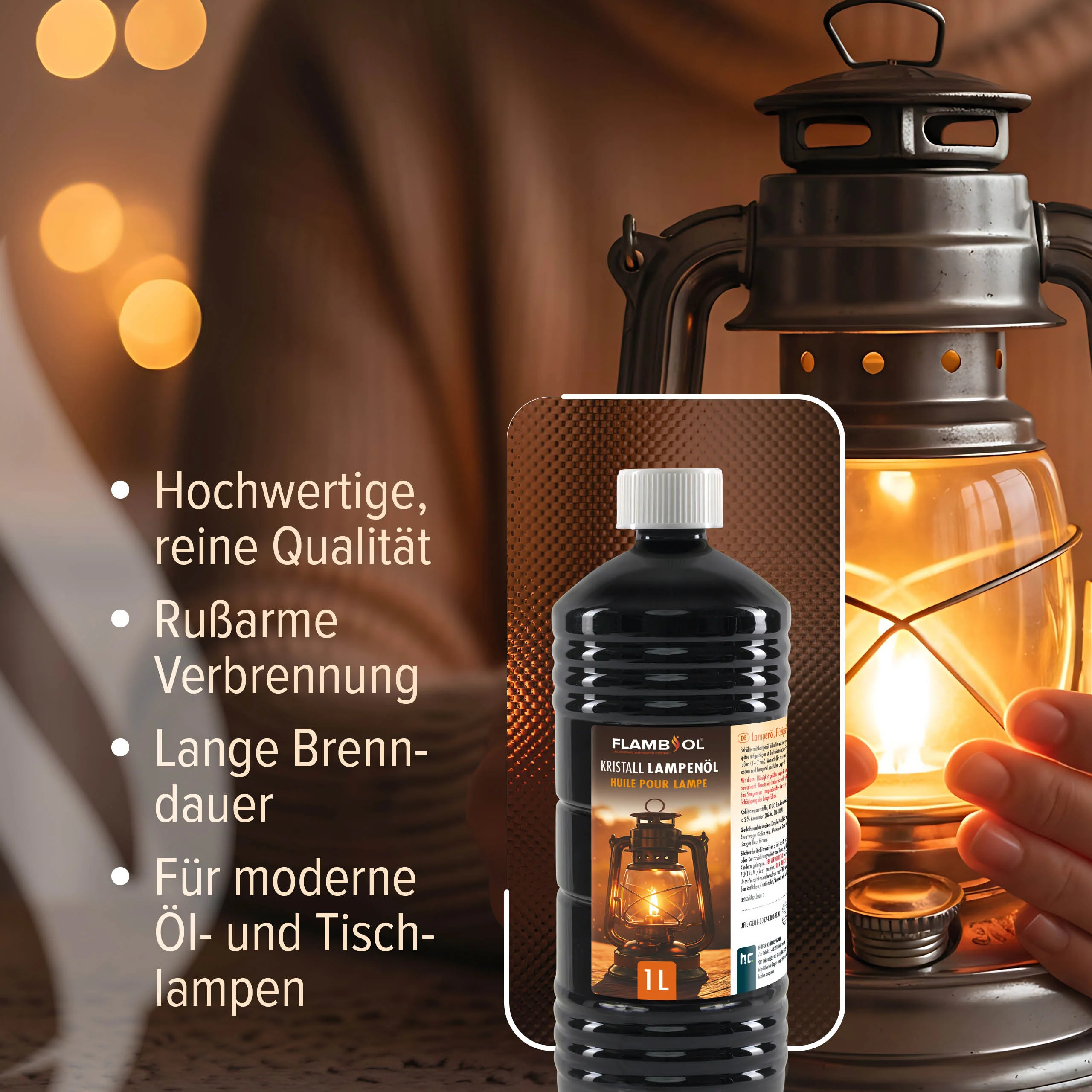 1 L FLAMBIOL® Lampenöl Hochrein Kristallklar in Flaschen - Image 4