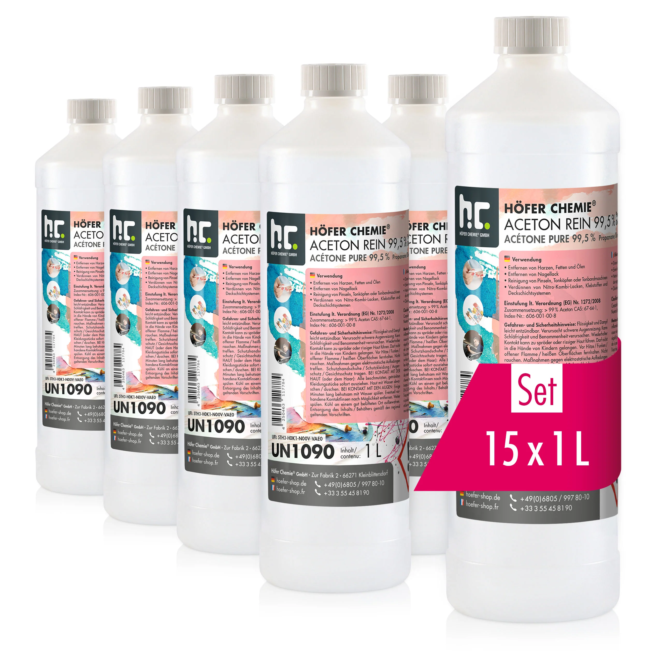1 L Höfer Chemie® Aceton rein 99,5% in Flaschen - Image 15