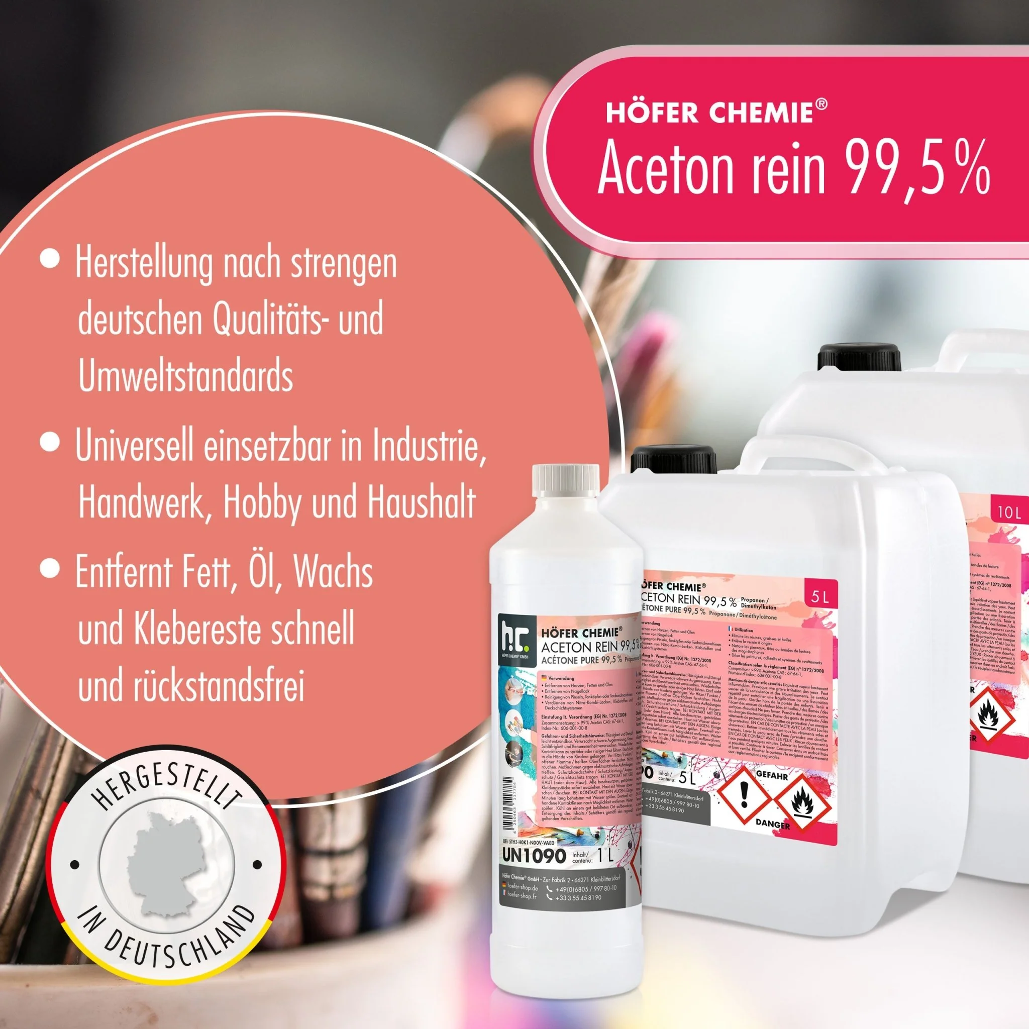 1 L Höfer Chemie® Aceton rein 99,5% in Flaschen - Image 18