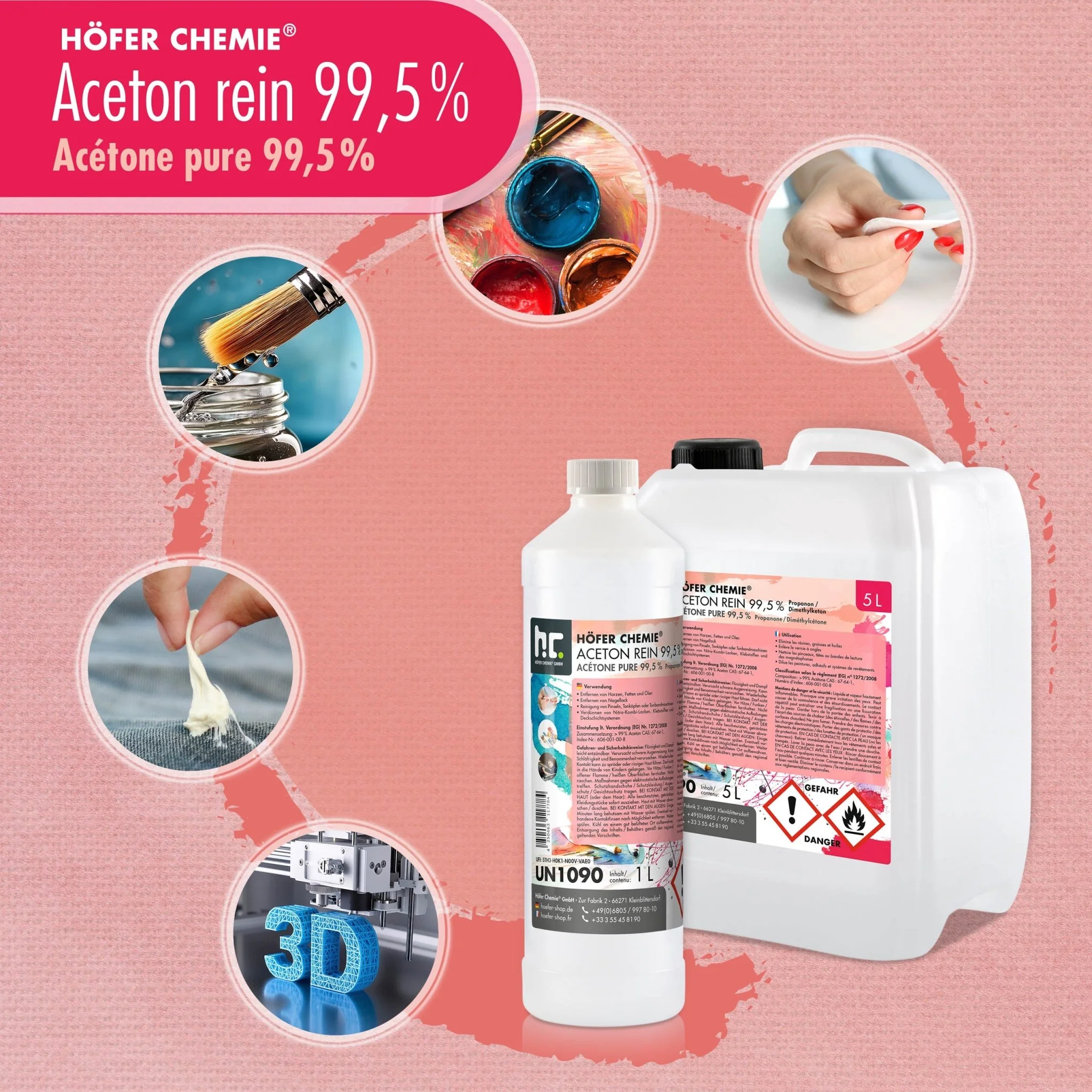 1 L Höfer Chemie® Aceton rein 99,5% in Flaschen - Image 19