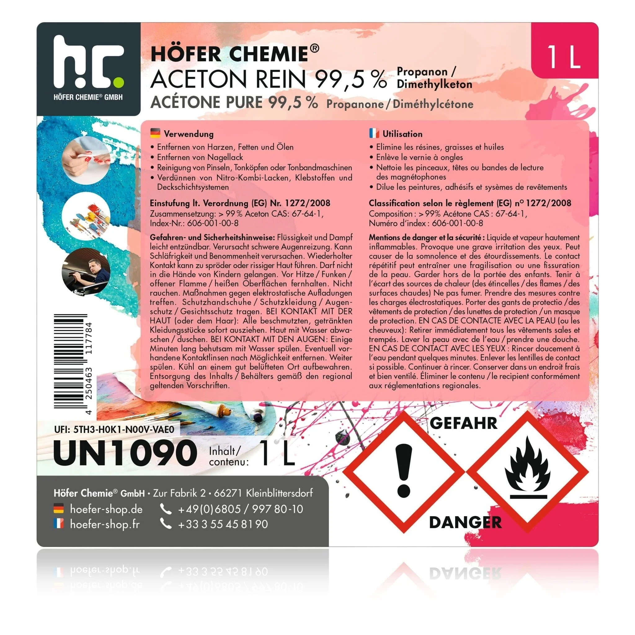 1 L Höfer Chemie® Aceton rein 99,5% in Flaschen - Image 22