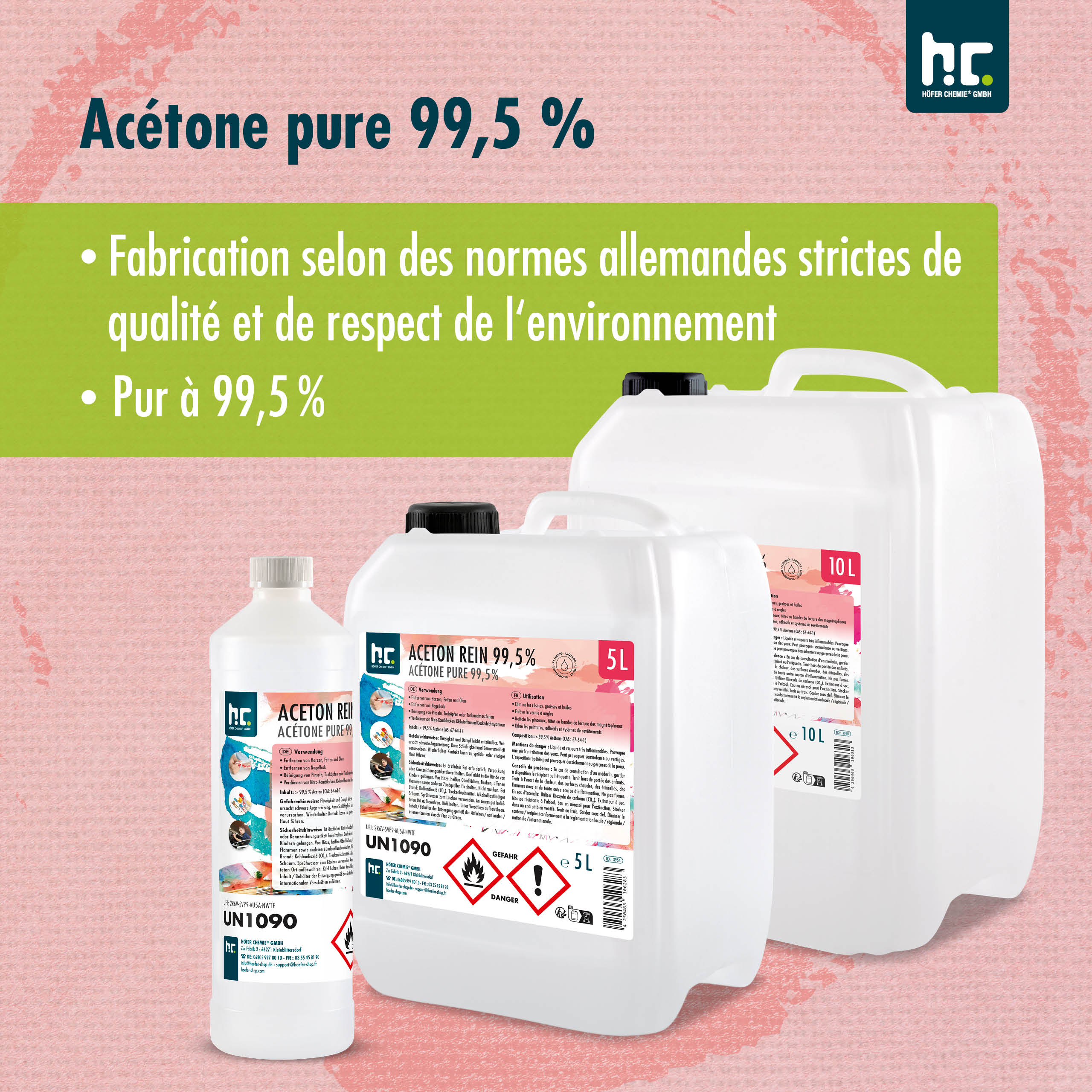 1 L Höfer Chemie® Aceton rein 99,5% in Flaschen - Image 8