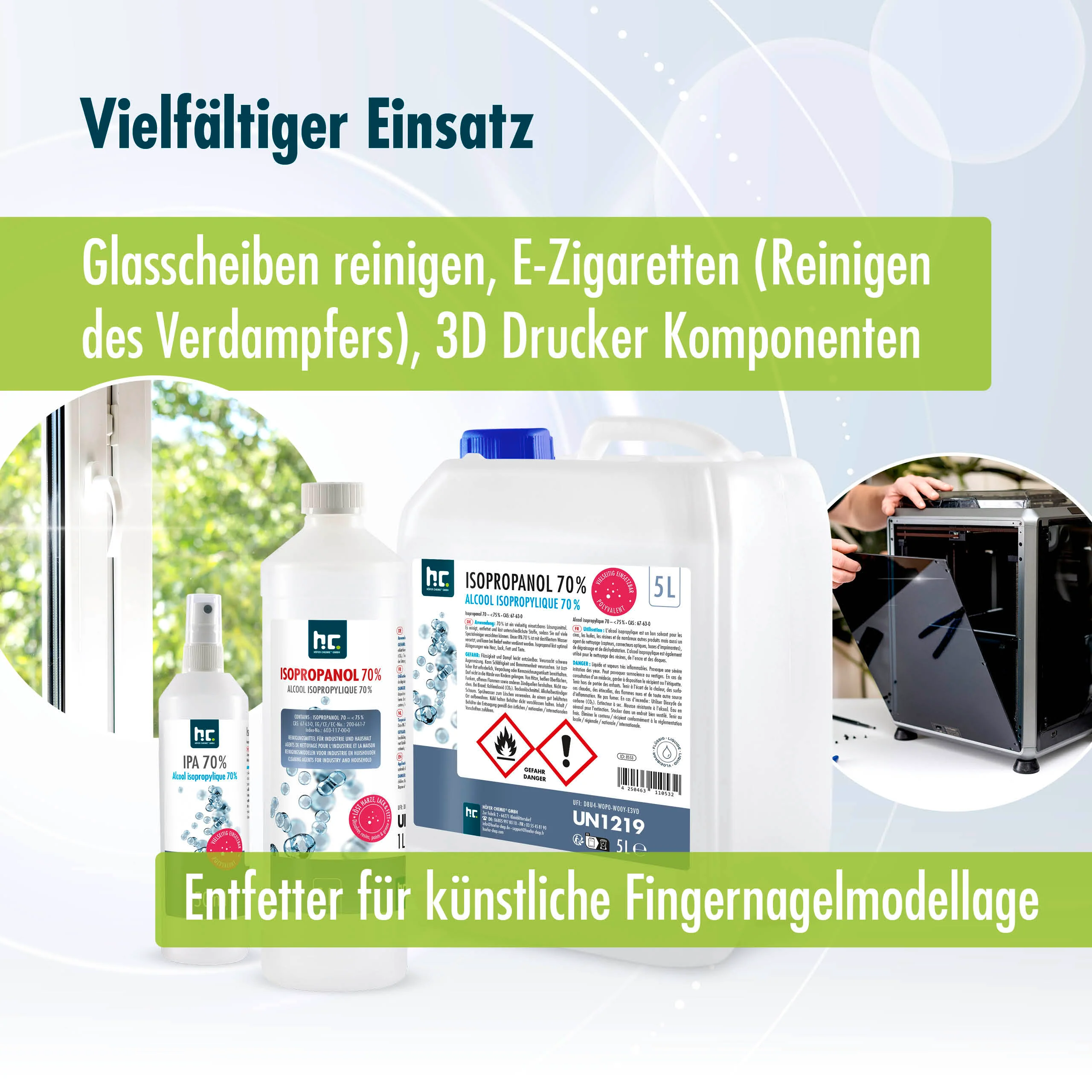 1 L Höfer Chemie® Isopropanol 70% in Flaschen - Image 6