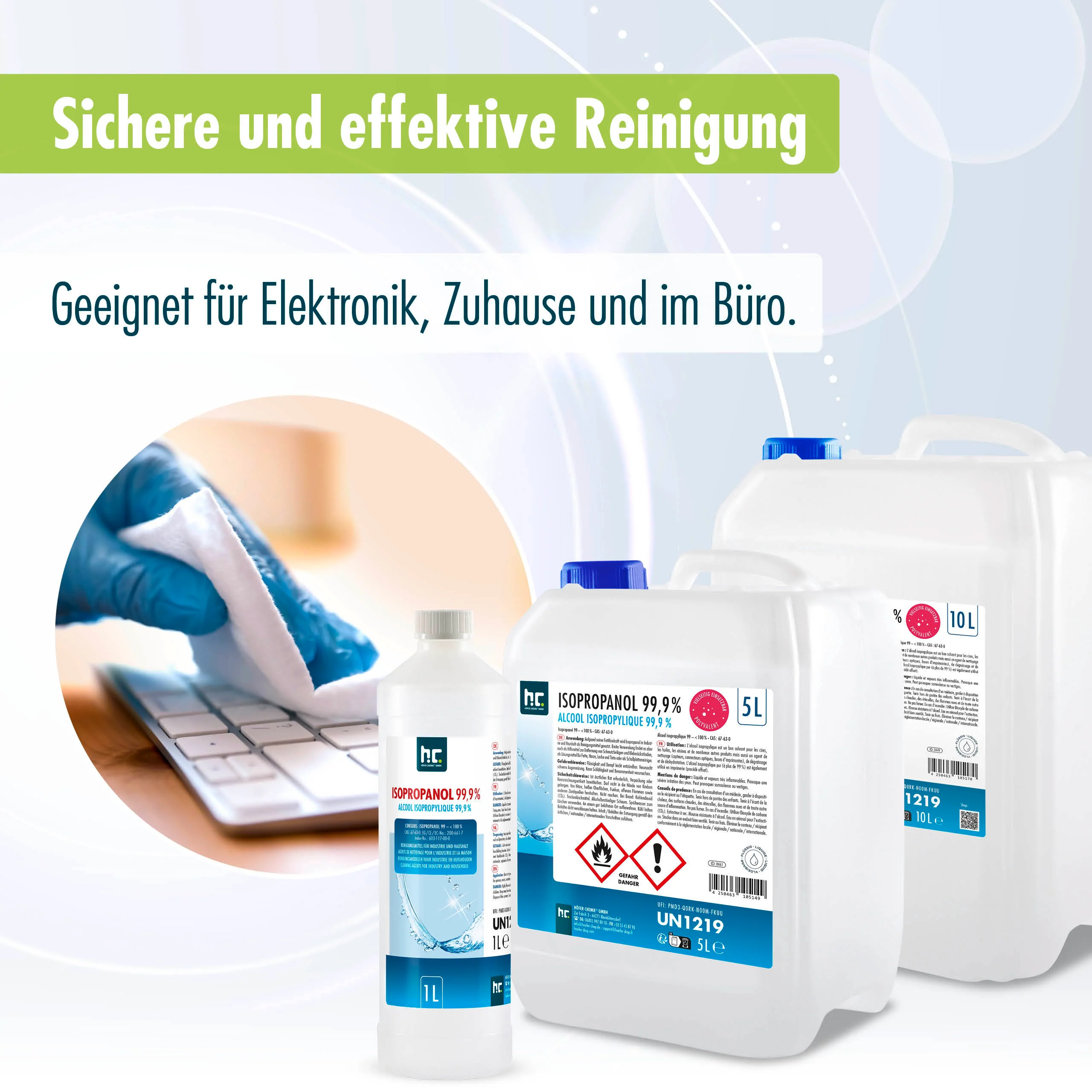 1 L Höfer Chemie® Isopropanol 99,9% in Flaschen - Image 4