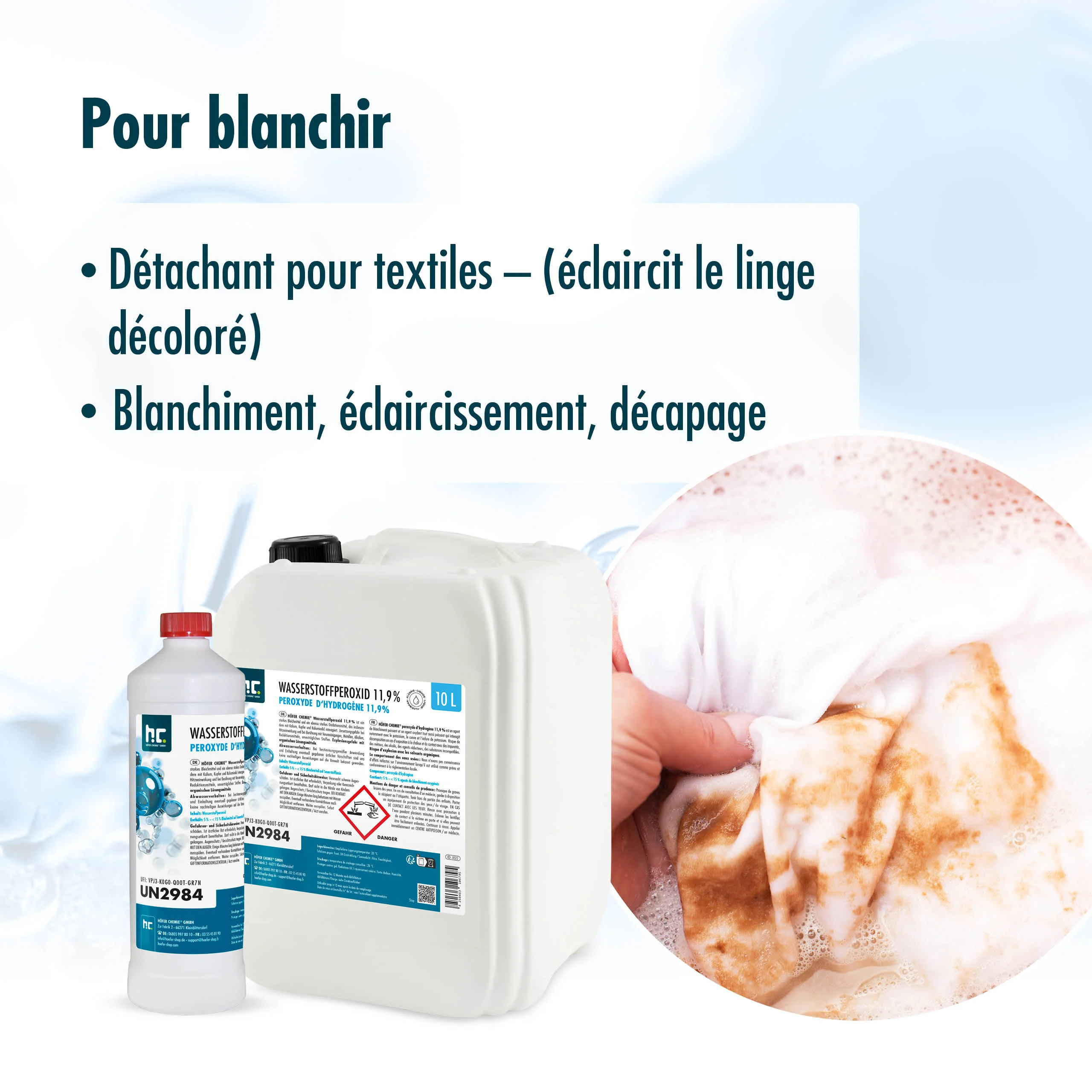 1 L Höfer Chemie® Wasserstoffperoxid 11,9% in Flaschen - Image 11
