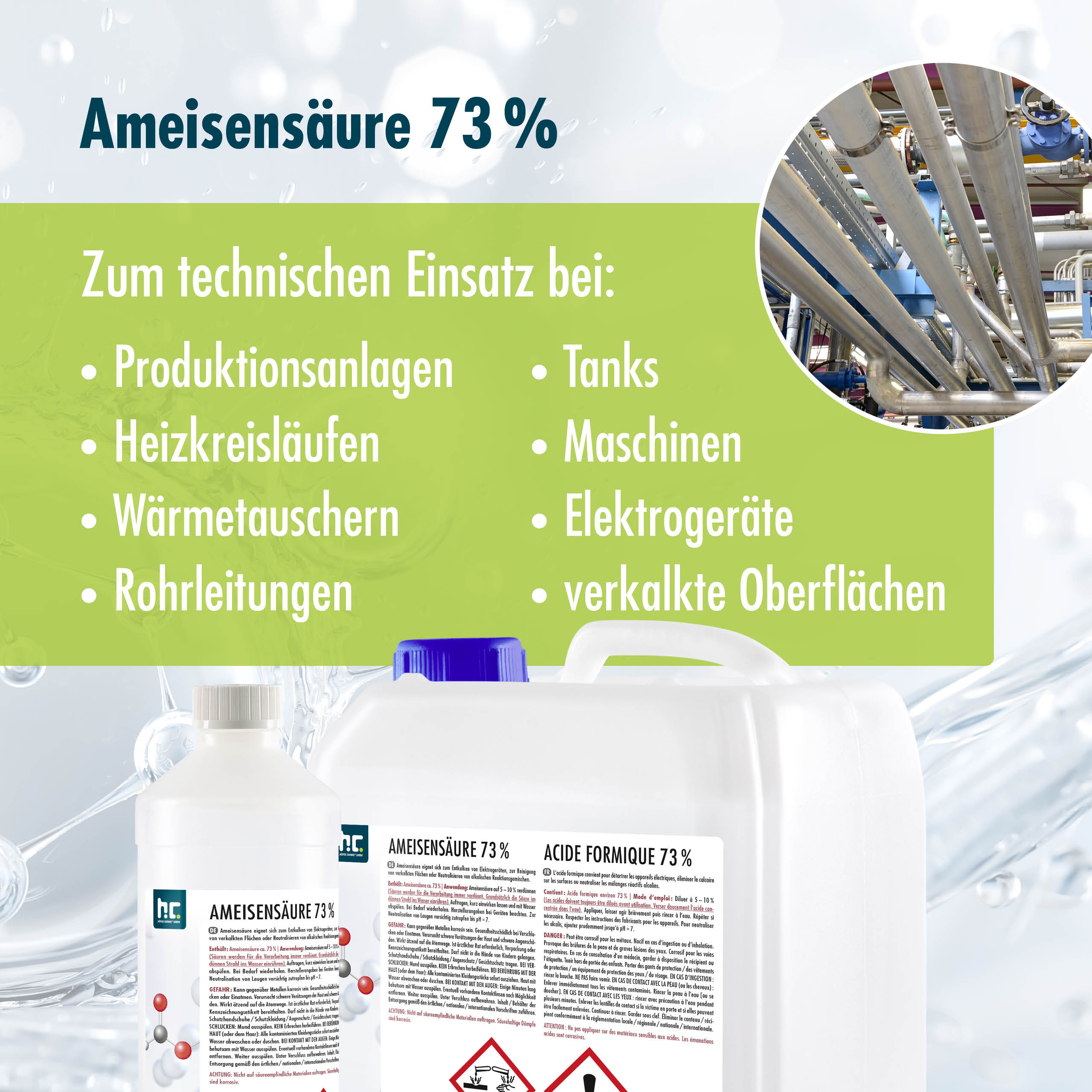 1 L Höfer Chemie® Ameisensäure 73% technische Qualität - Image 3