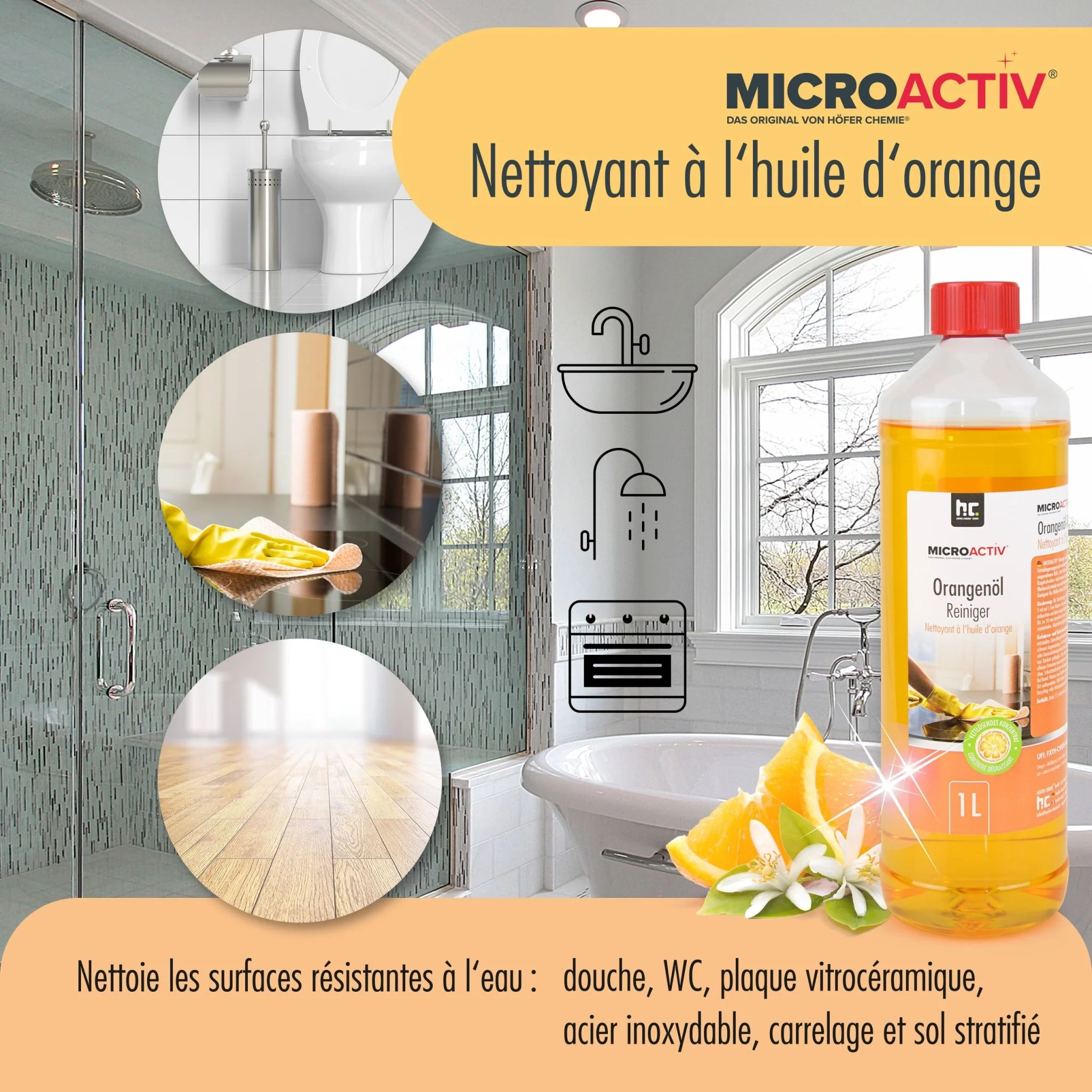 1 L Microactiv® Orangenöl Reiniger Konzentrat - Image 5