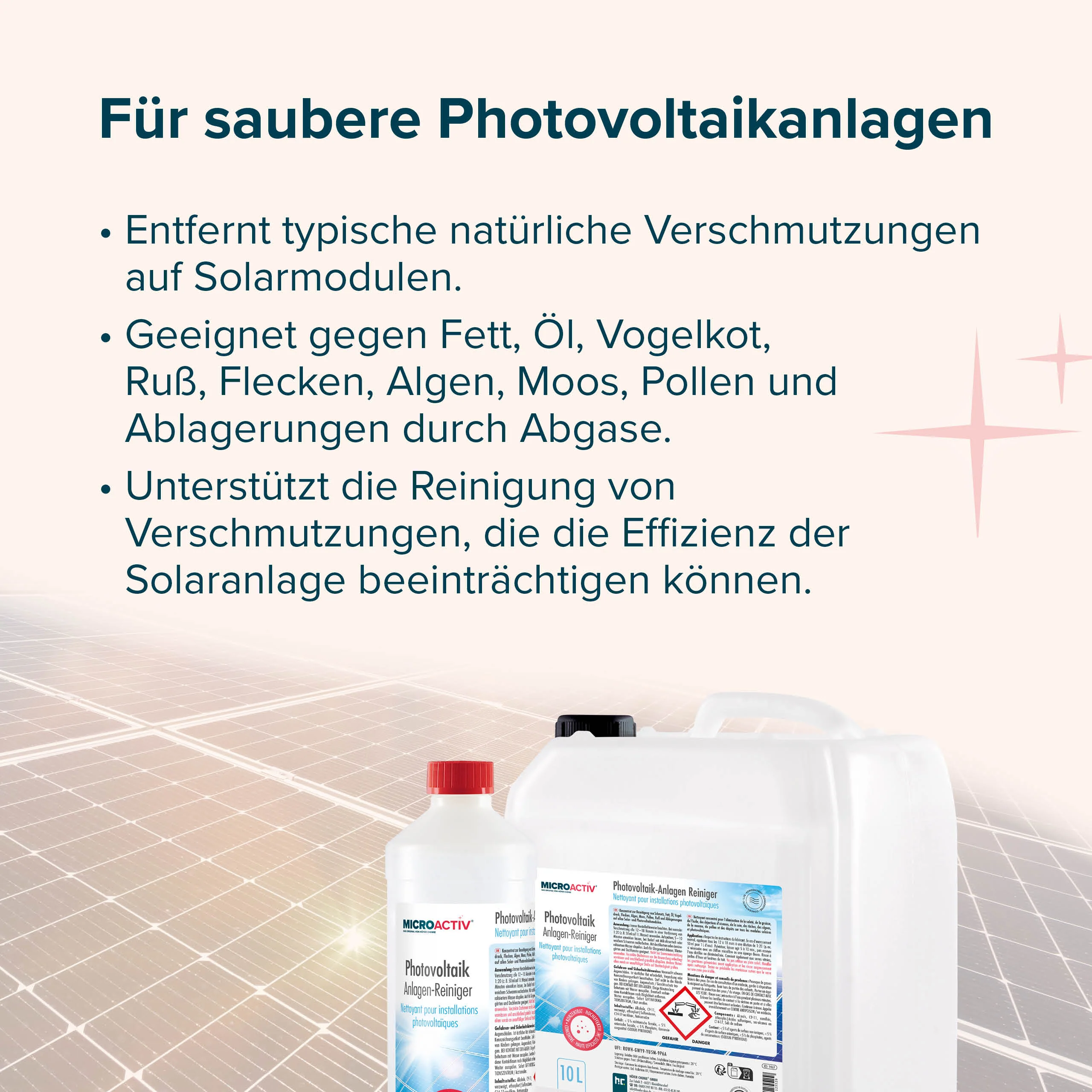 1 L MICROACTIV® Photovoltaik Anlagen Reiniger - Image 3