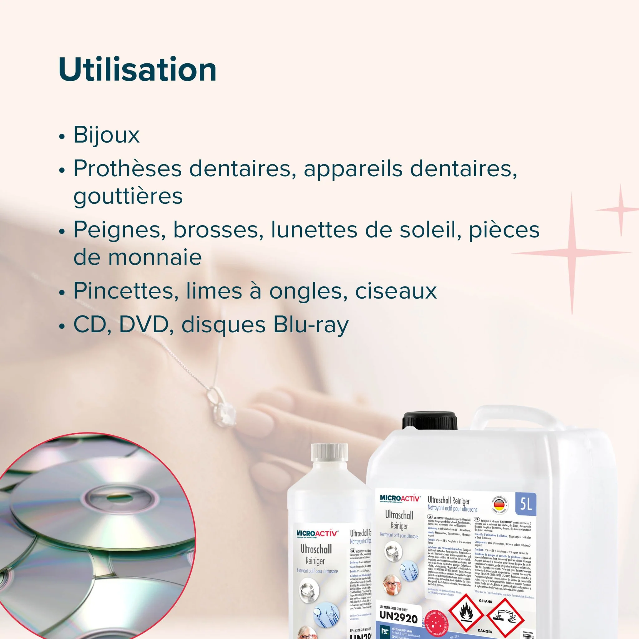 1 L Microactiv® Ultraschallreiniger Flüssig-Konzentrat für Ultraschallbad - Image 11