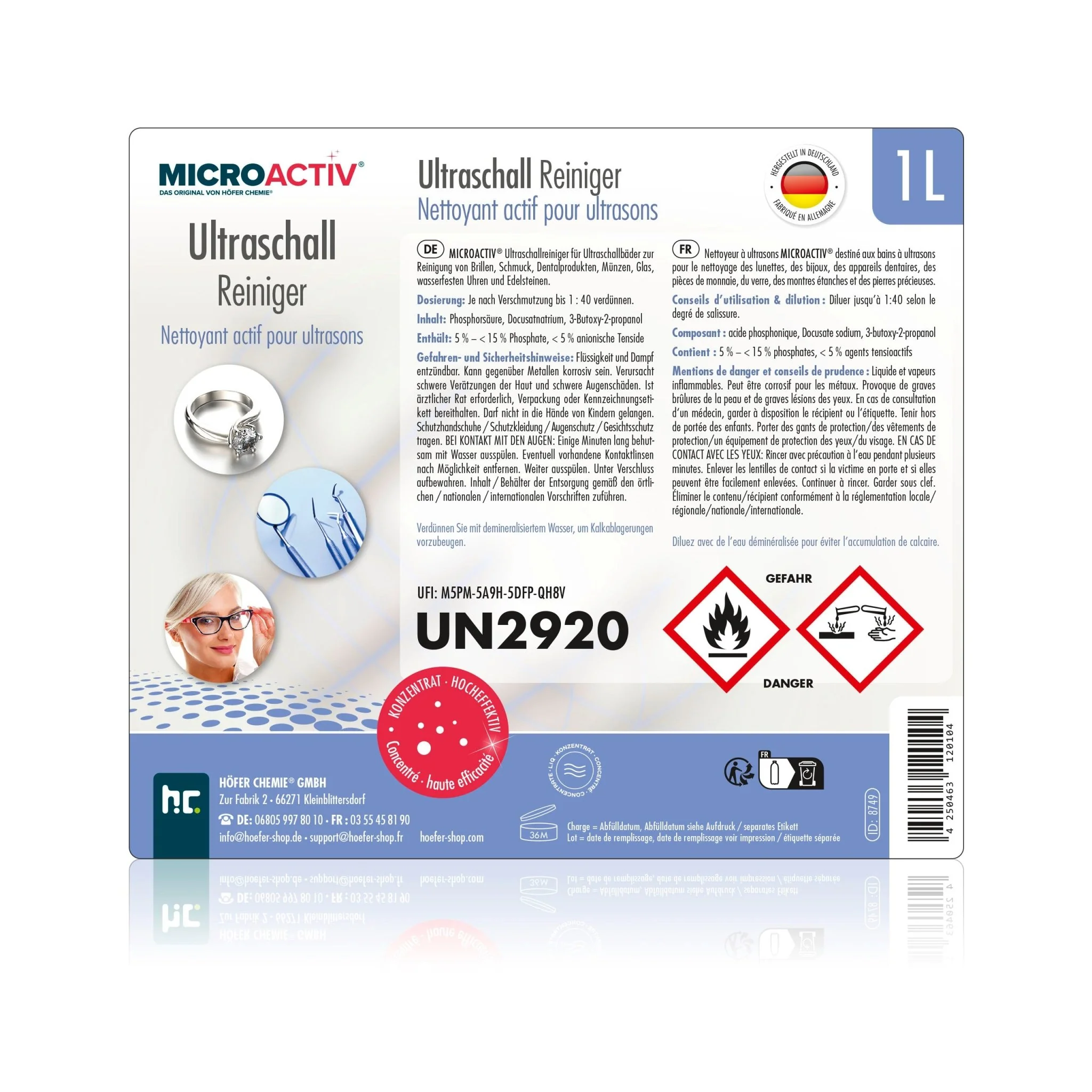 1 L Microactiv® Ultraschallreiniger Flüssig-Konzentrat für Ultraschallbad - Image 16