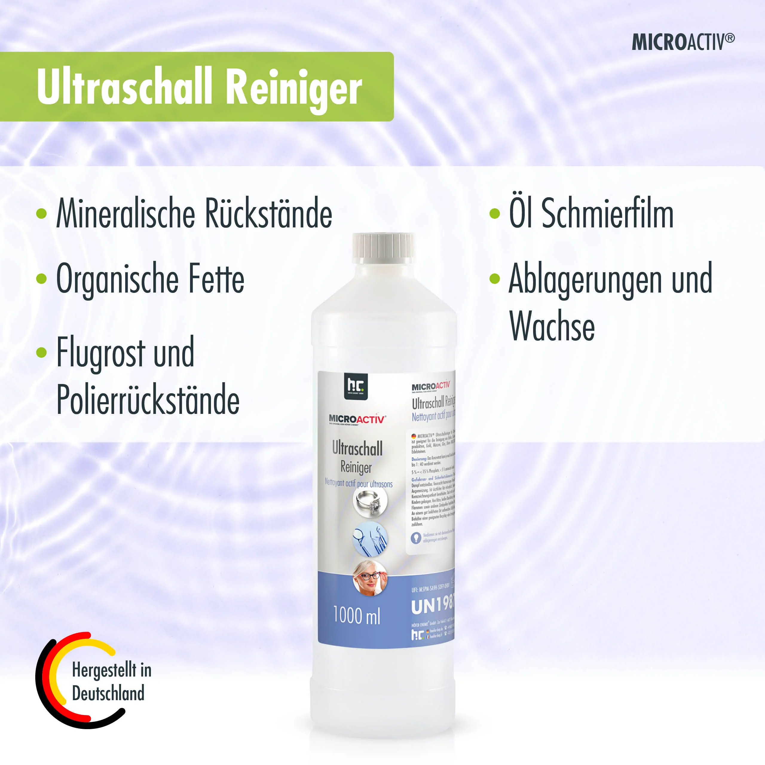 1 L Microactiv® Ultraschallreiniger Flüssig-Konzentrat für Ultraschallbad - Image 18