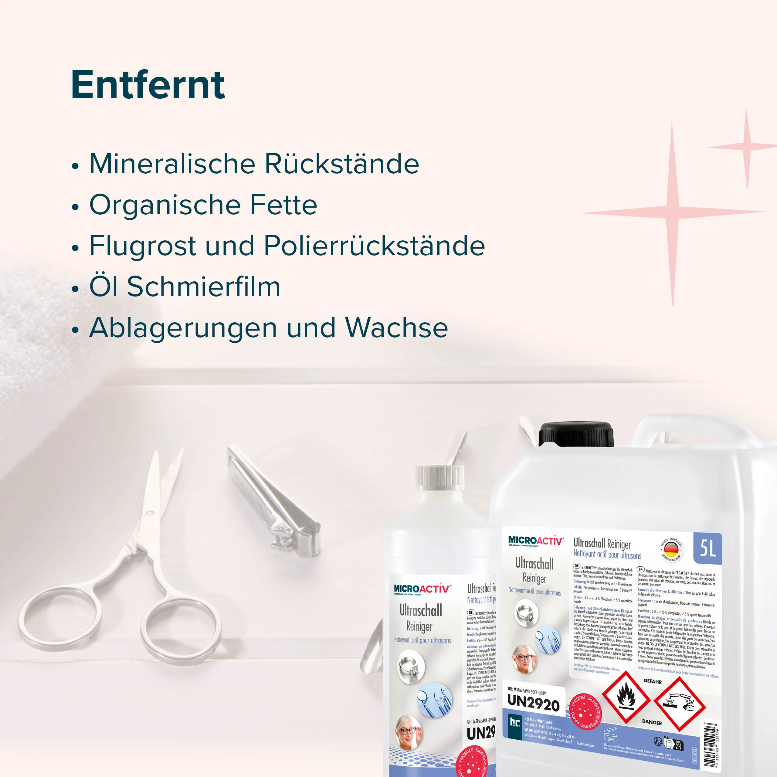 1 L Microactiv® Ultraschallreiniger Flüssig-Konzentrat für Ultraschallbad - Image 4