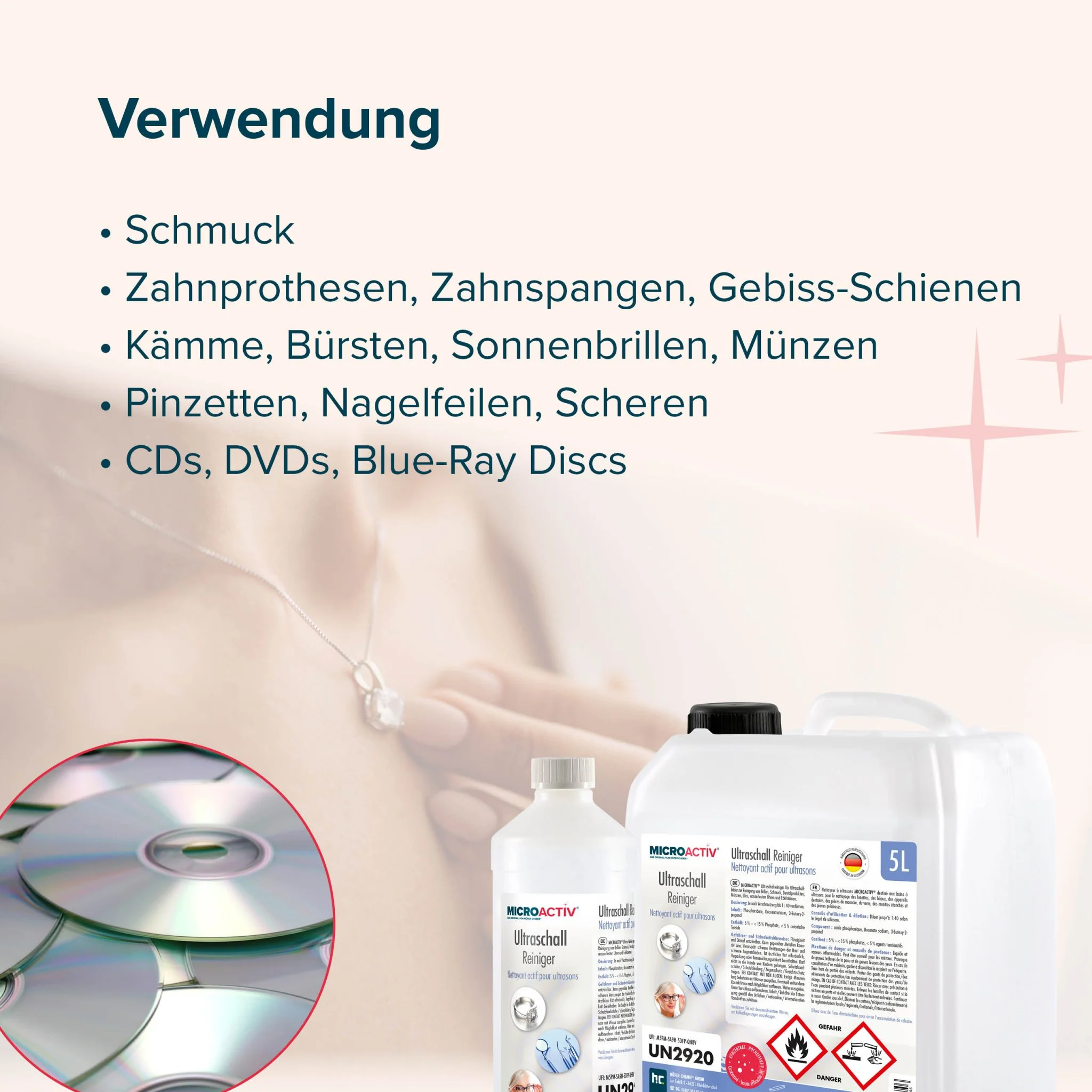 1 L Microactiv® Ultraschallreiniger Flüssig-Konzentrat für Ultraschallbad - Image 5