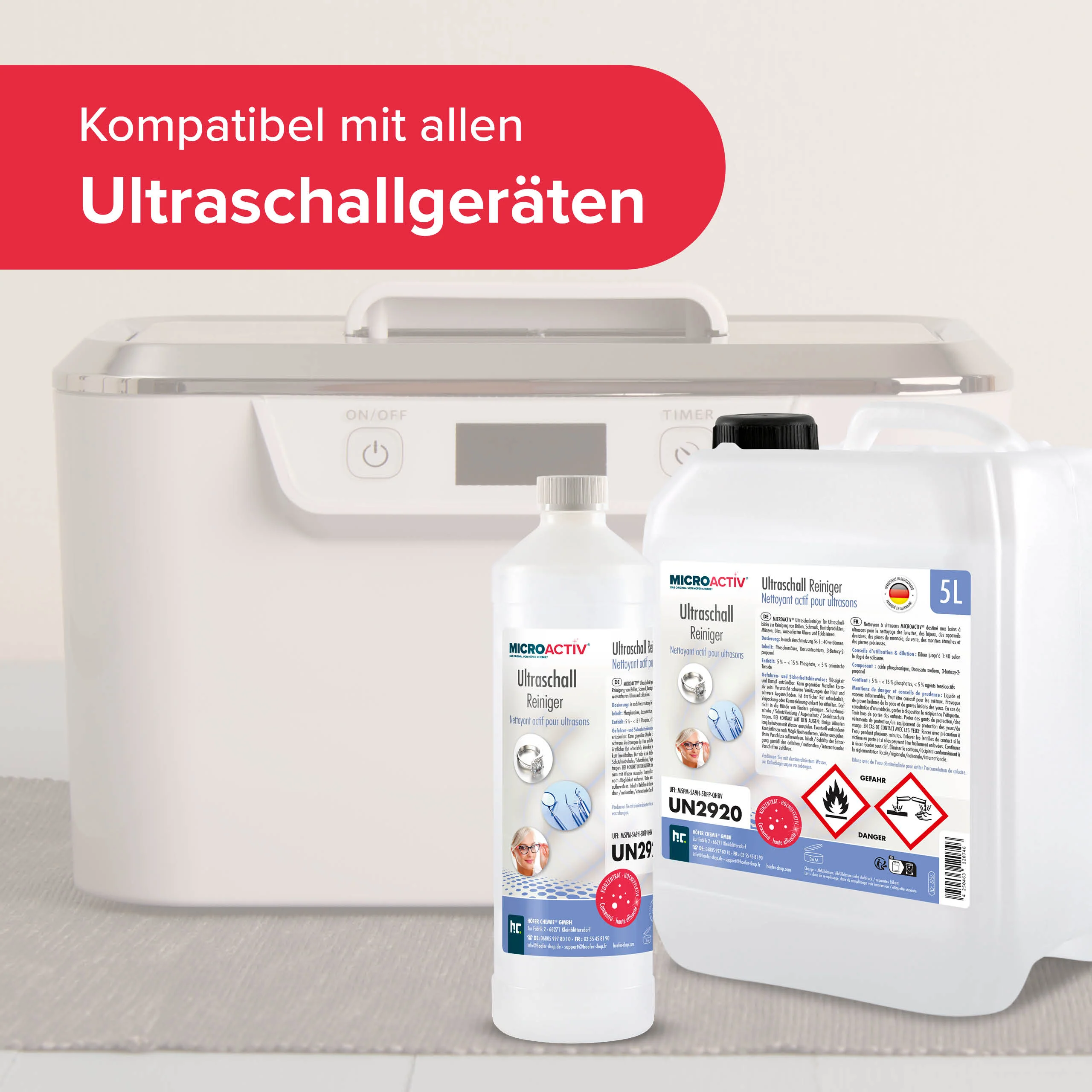 1 L Microactiv® Ultraschallreiniger Flüssig-Konzentrat für Ultraschallbad - Image 6