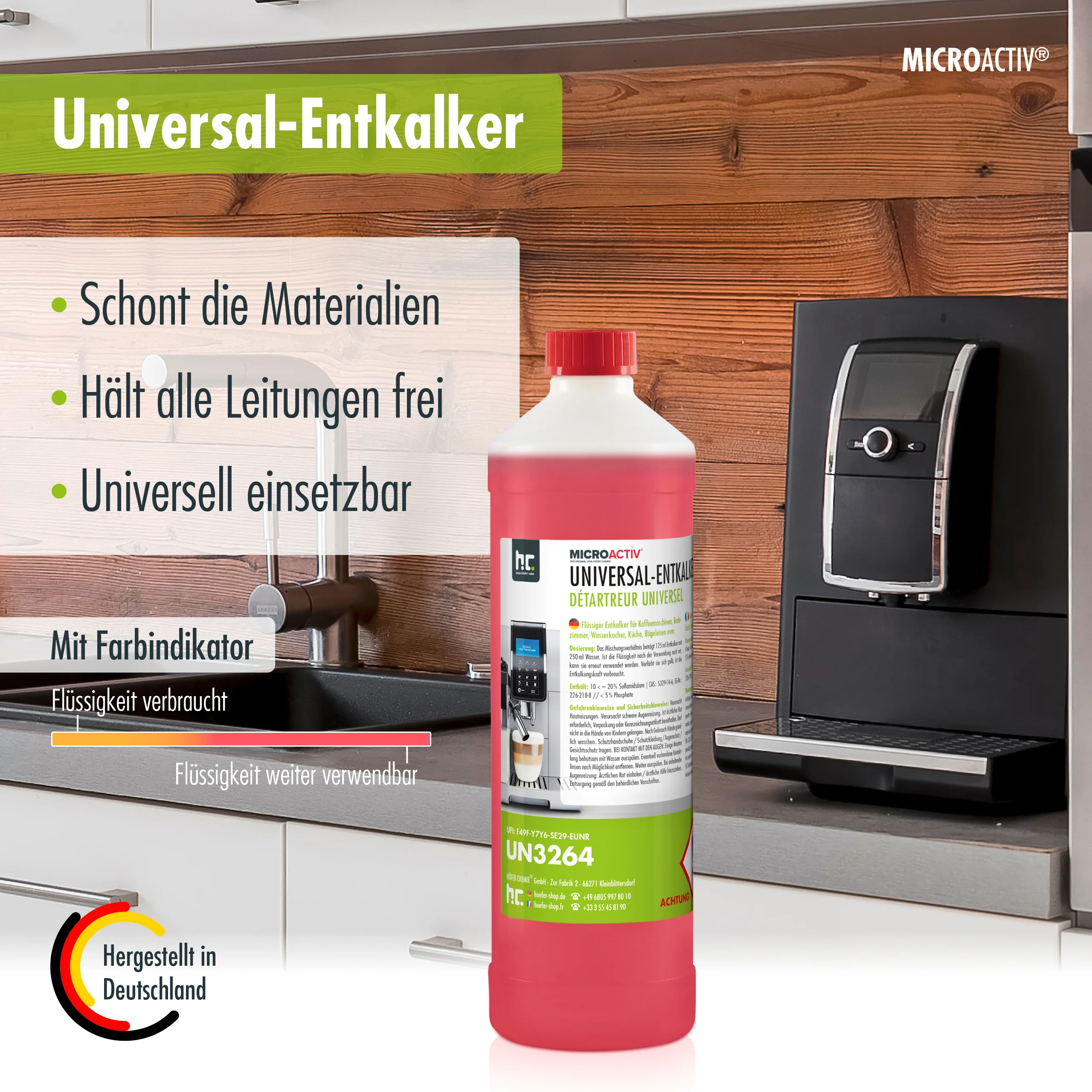 1 L Microactiv® Universal Entkalker mit Farbindikator - Image 3