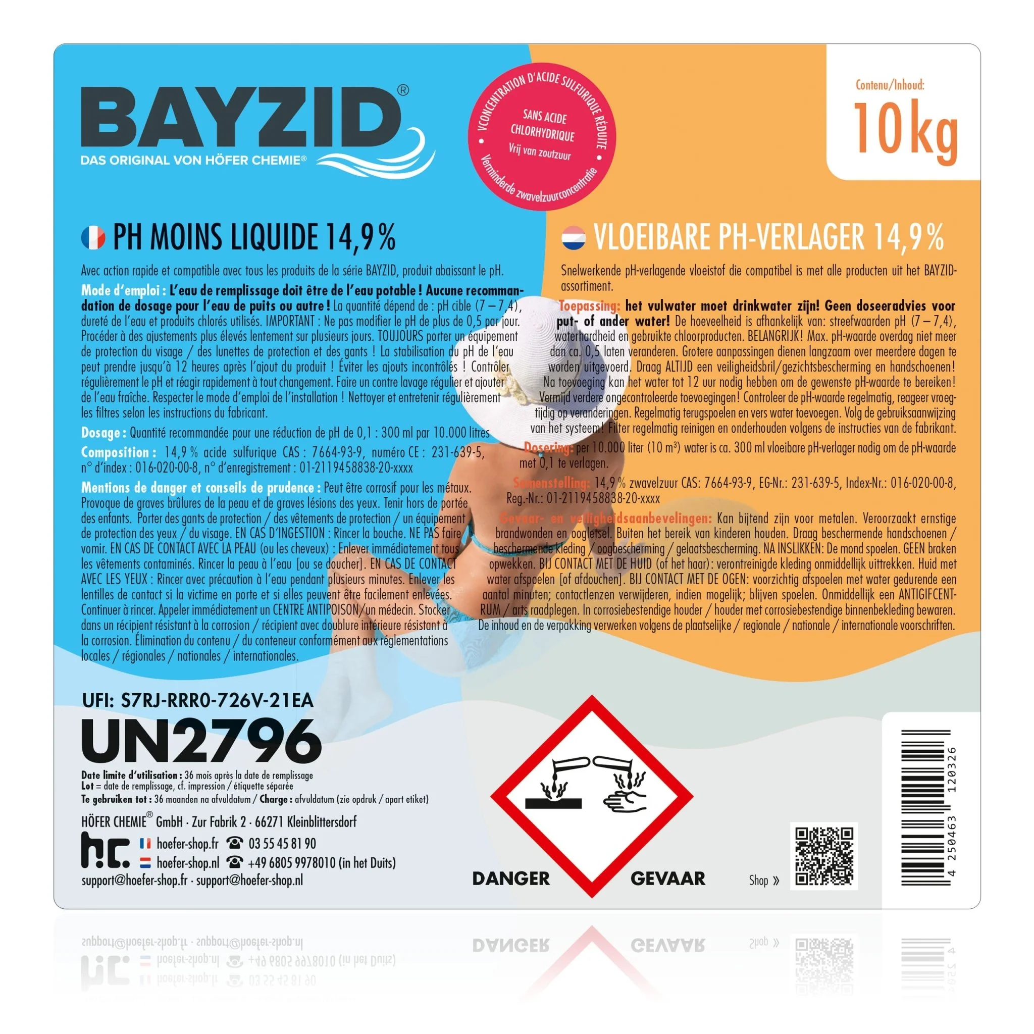 10 kg BAYZID® pH Minus flüssig 14,9% in Kanister - Image 15