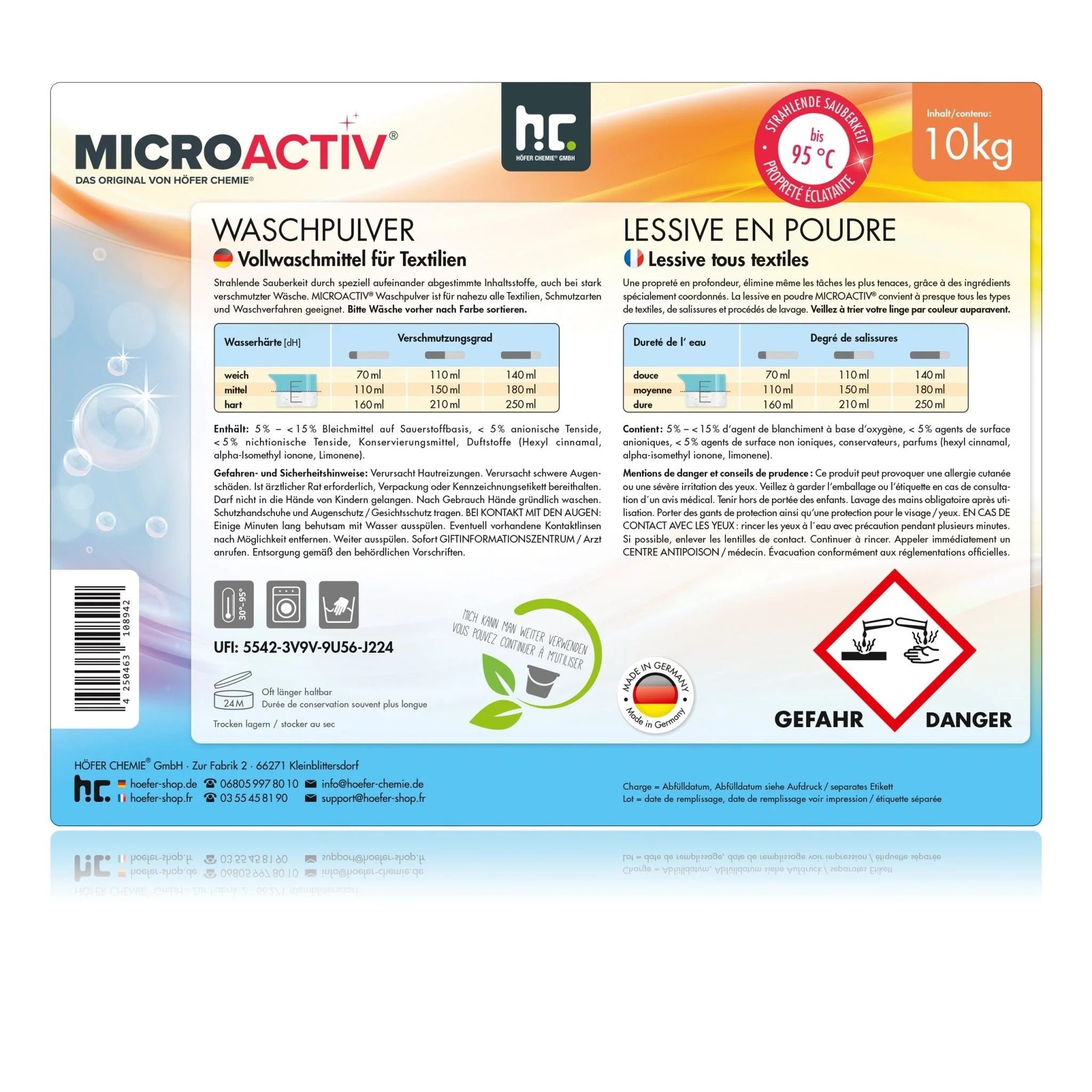 10 kg Microactiv® Waschpulver Vollwaschmittel - Image 6