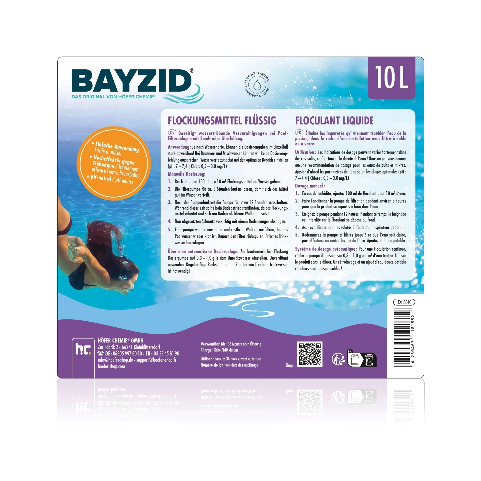 10 L BAYZID® Flockungsmittel flüssig für Pools in Kanister - Image 11