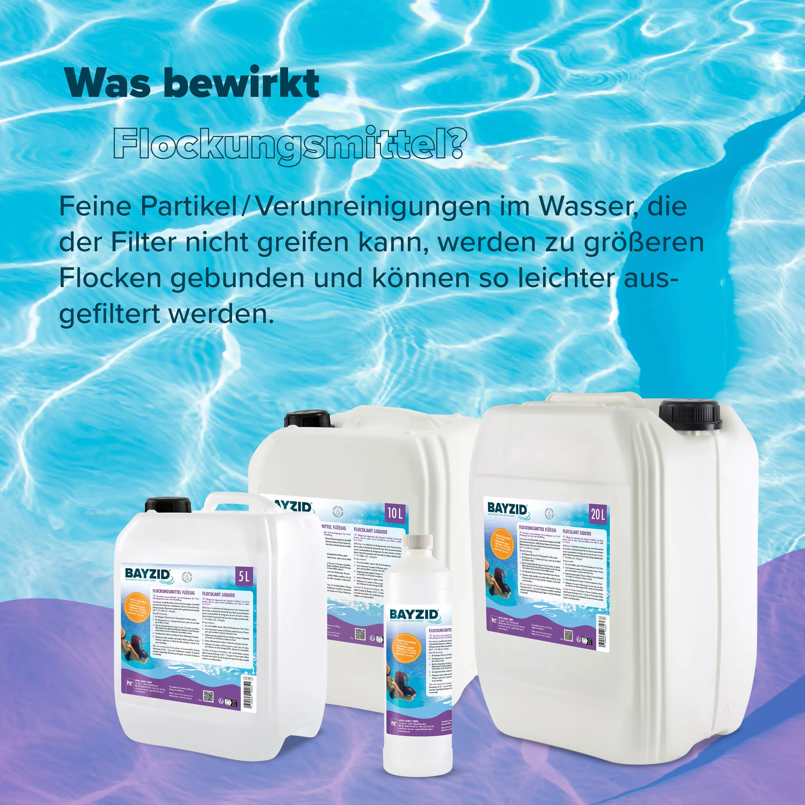 10 L BAYZID® Flockungsmittel flüssig für Pools in Kanister - Image 3