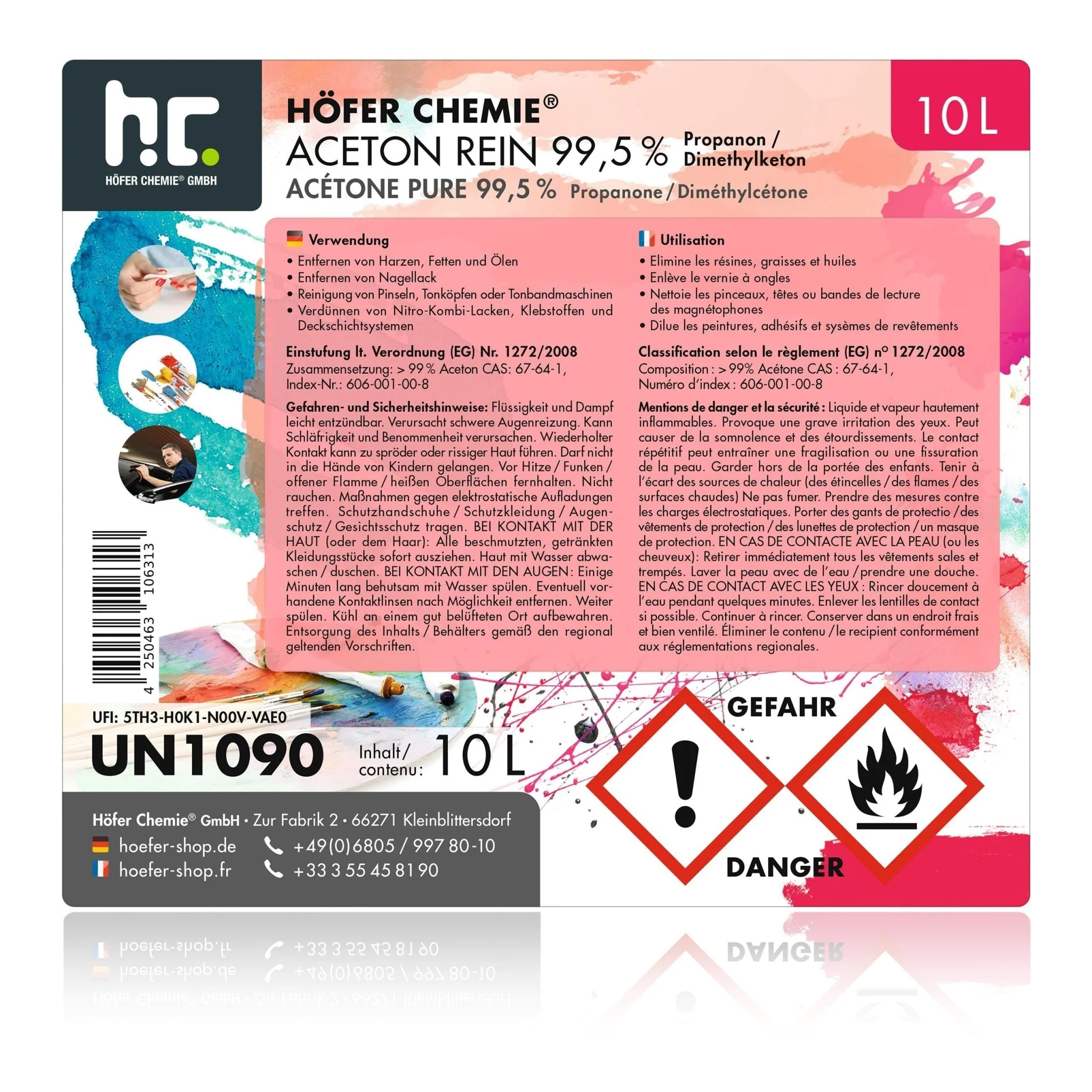 10 L Höfer Chemie® Aceton rein 99,5% in Kanister - Image 20