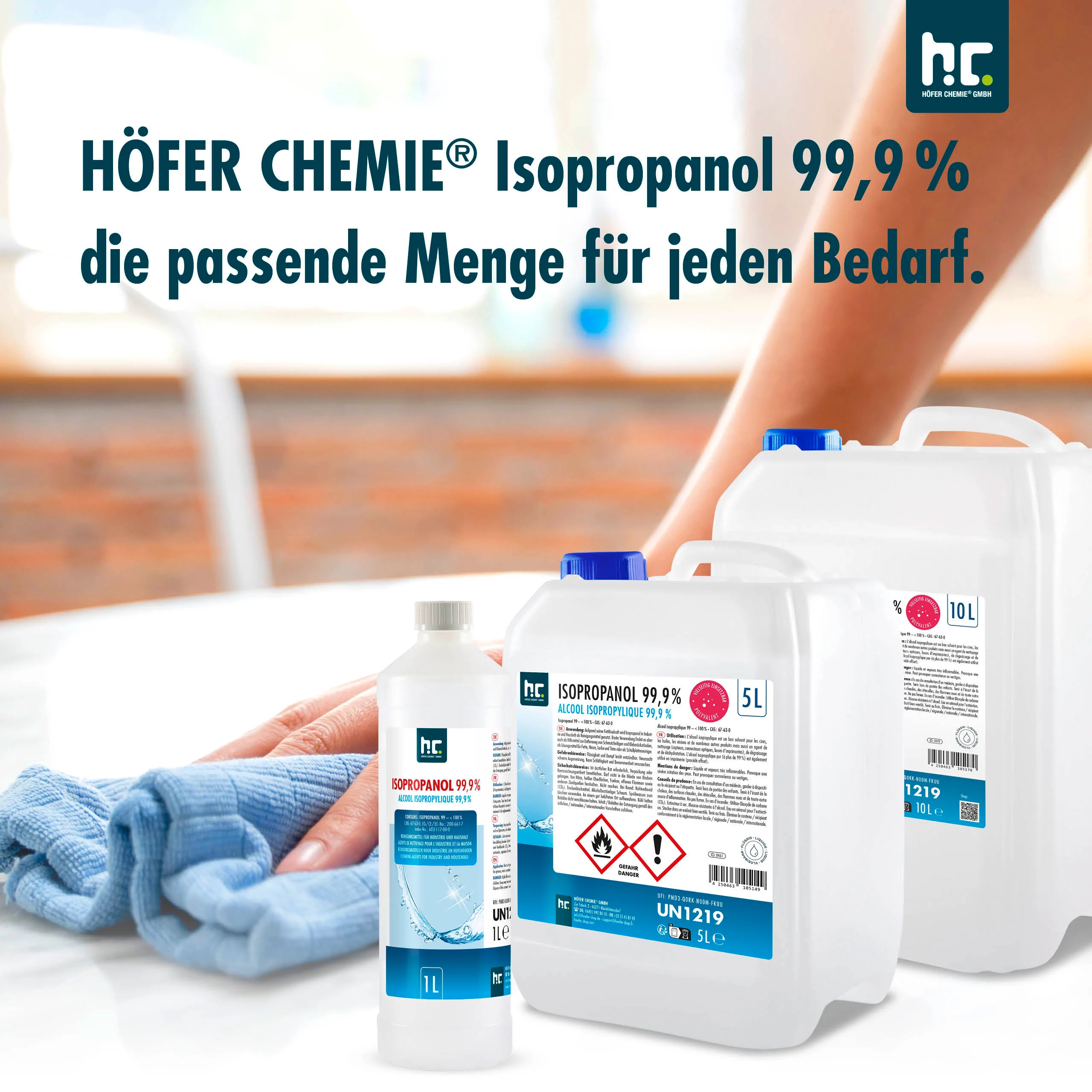 10 L Höfer Chemie® Isopropanol 99,9% in Kanister - Image 6