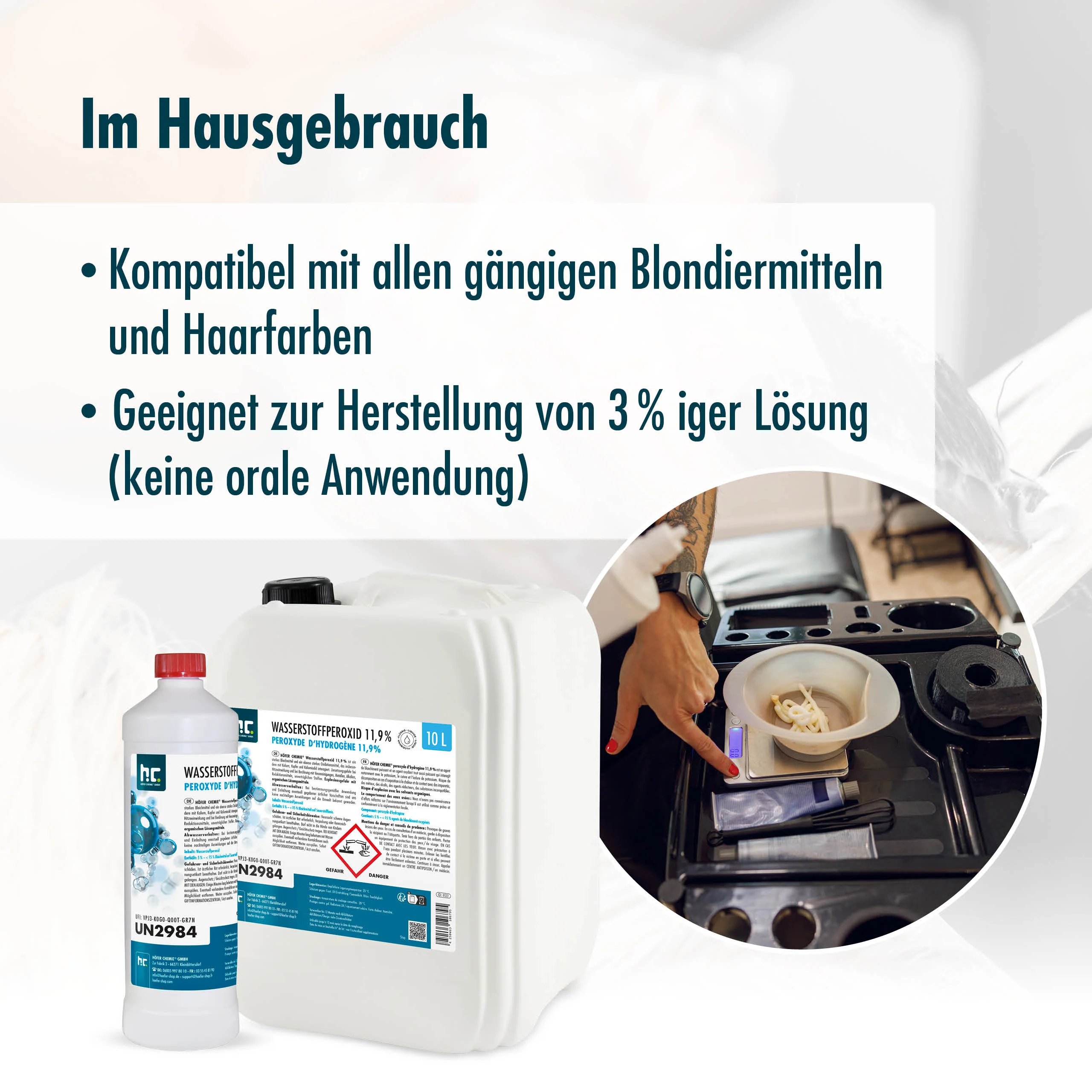 10 L Höfer Chemie® Wasserstoffperoxid 11,9% in Kanister - Image 6