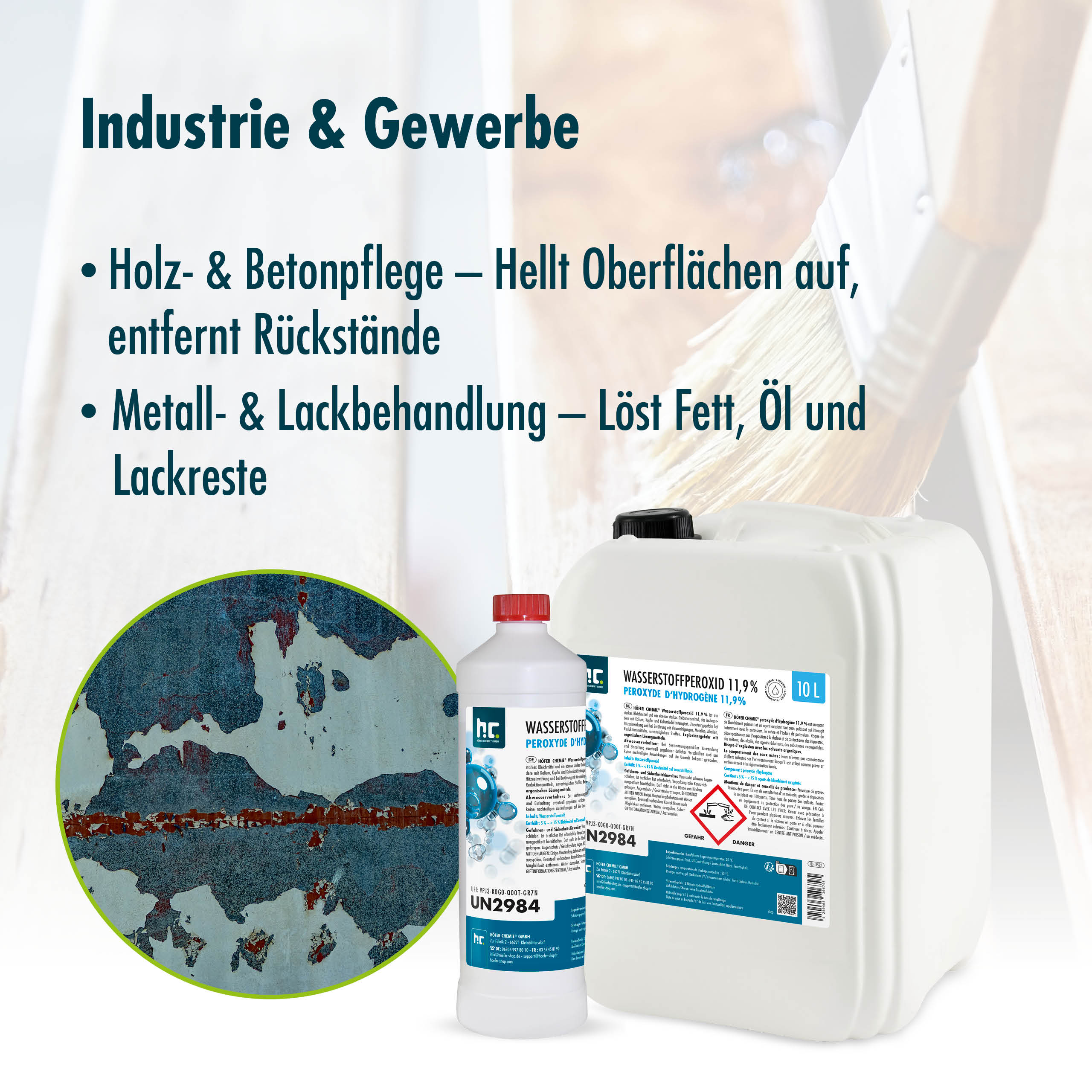 10 L Höfer Chemie® Wasserstoffperoxid 11,9% in Kanister - Image 7