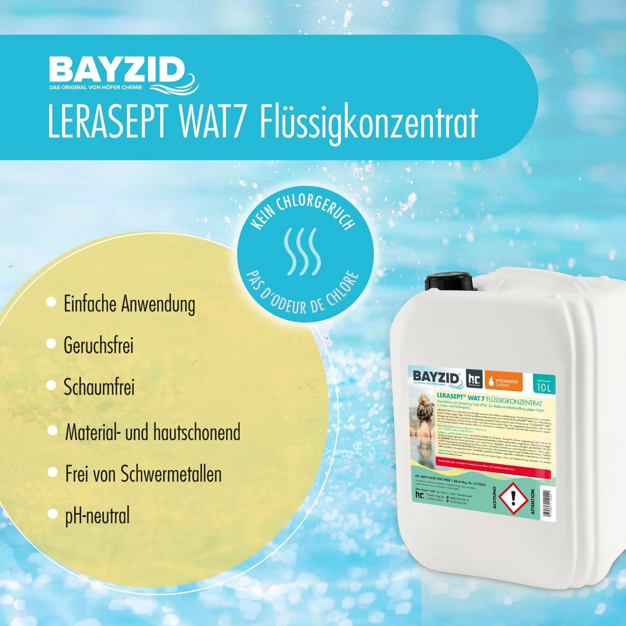 10 L Lerasept® WAT 7 Aktivsauerstoff für Pool und Whirlpool in Kanister - Image 5