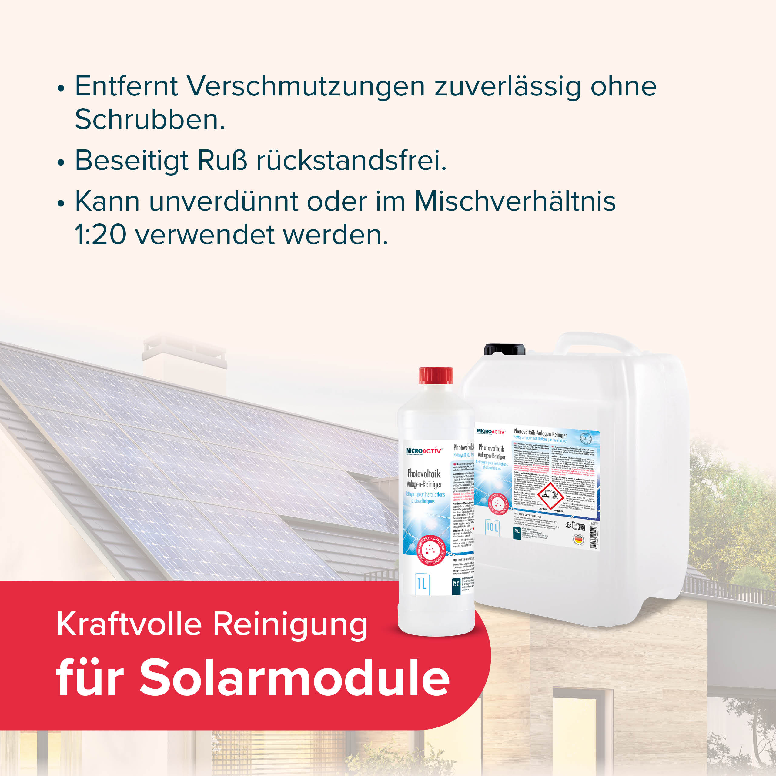 10 L MICROACTIV® Photovoltaik Anlagen Reiniger - Image 6