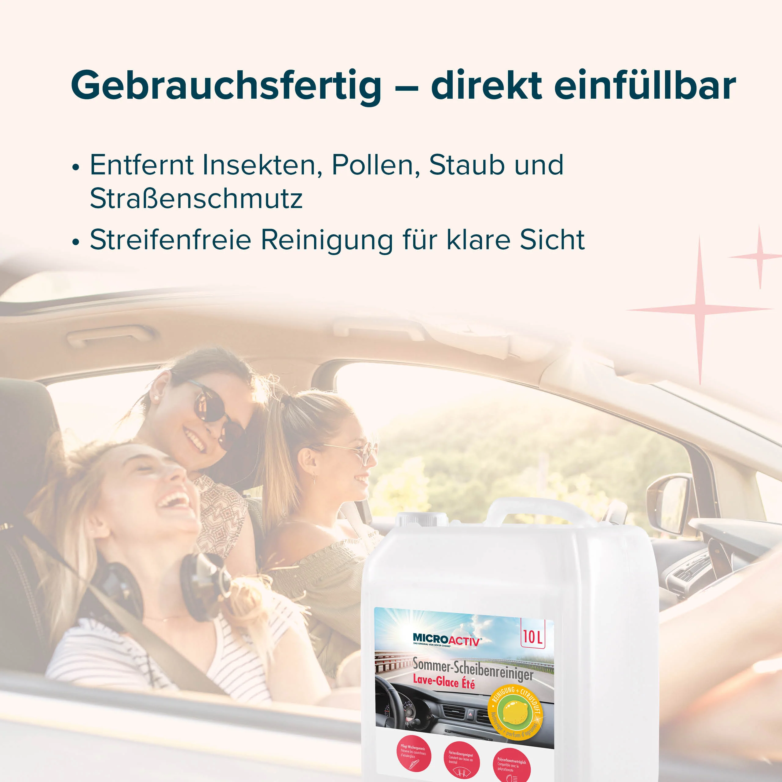 10 L MICROACTIV® Sommer-Scheibenreiniger – anwendungsfertig - Image 4