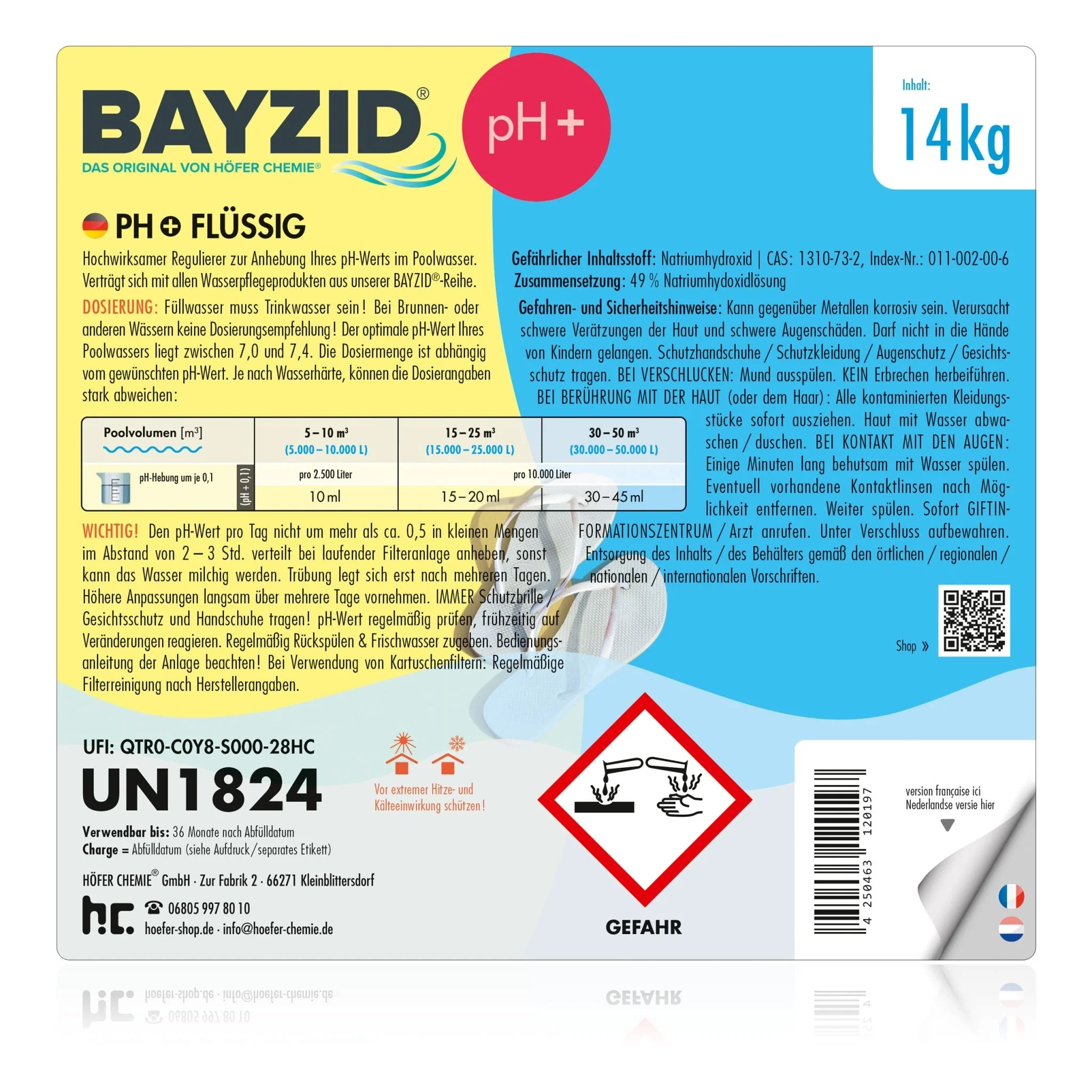 14 kg BAYZID® pH Plus flüssig für Pools in Kanistern - Image 12
