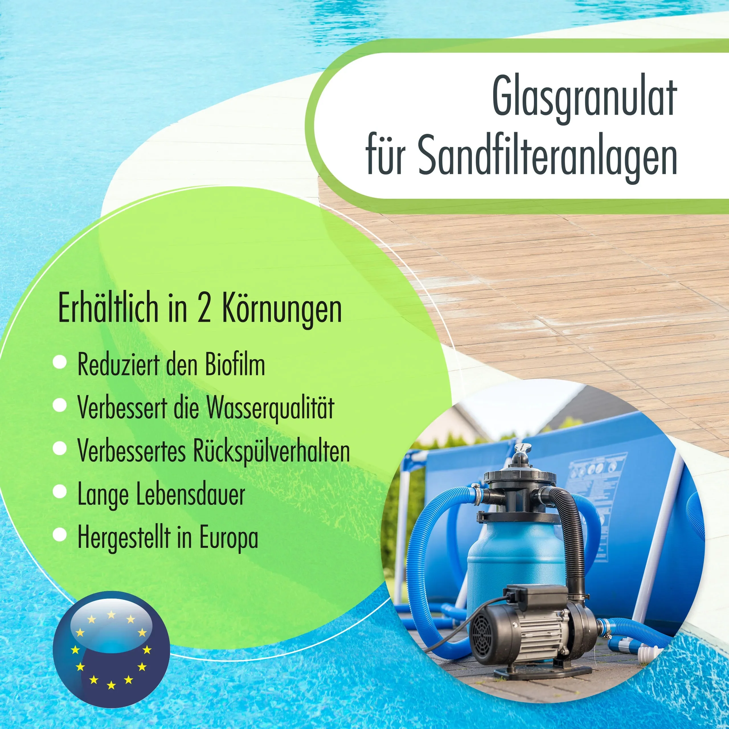 2 x 20 kg Höfer Chemie® Spezial Glasgranulat für Sandfilteranlagen - Set - Image 9