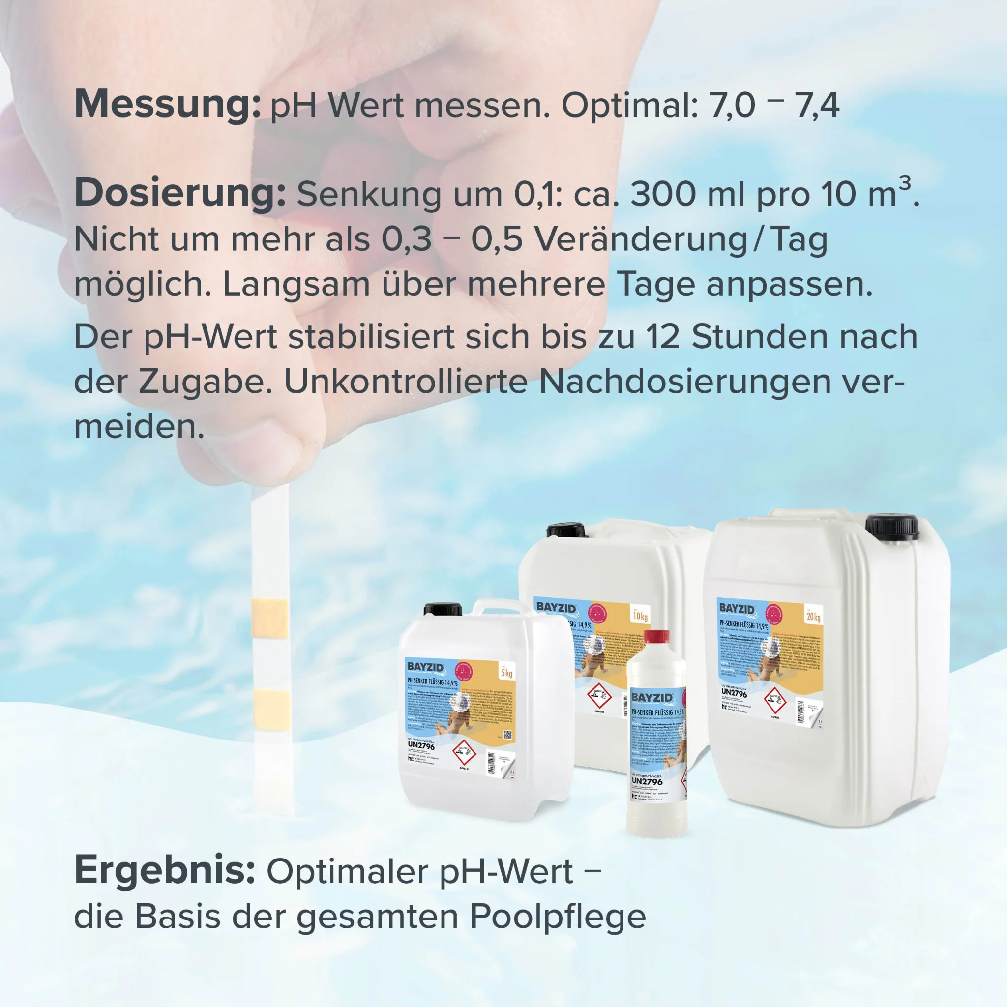 20 kg BAYZID® pH Minus flüssig 14,9% in Kanister - Image 6