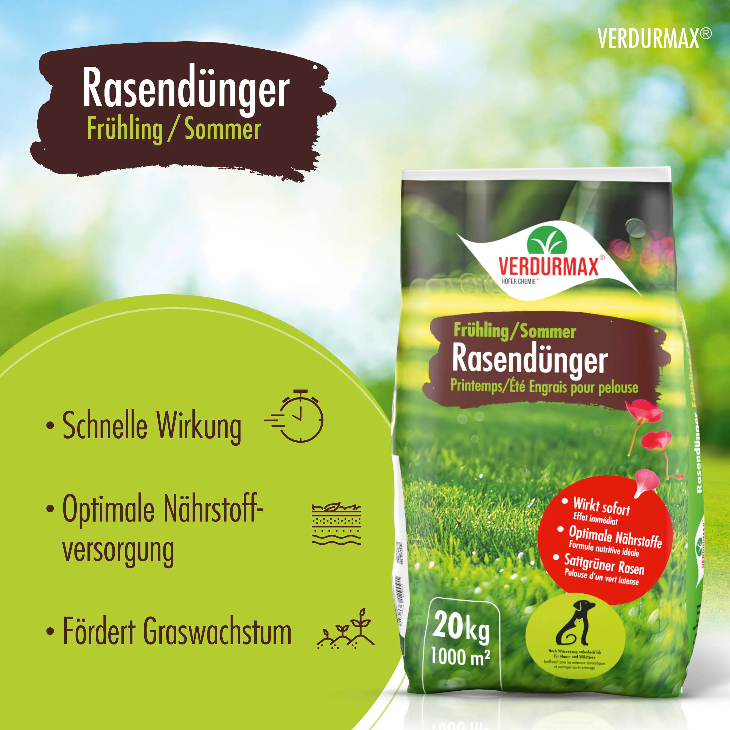 20 kg VERDURMAX® Rasendünger Frühling / Sommer - Image 3