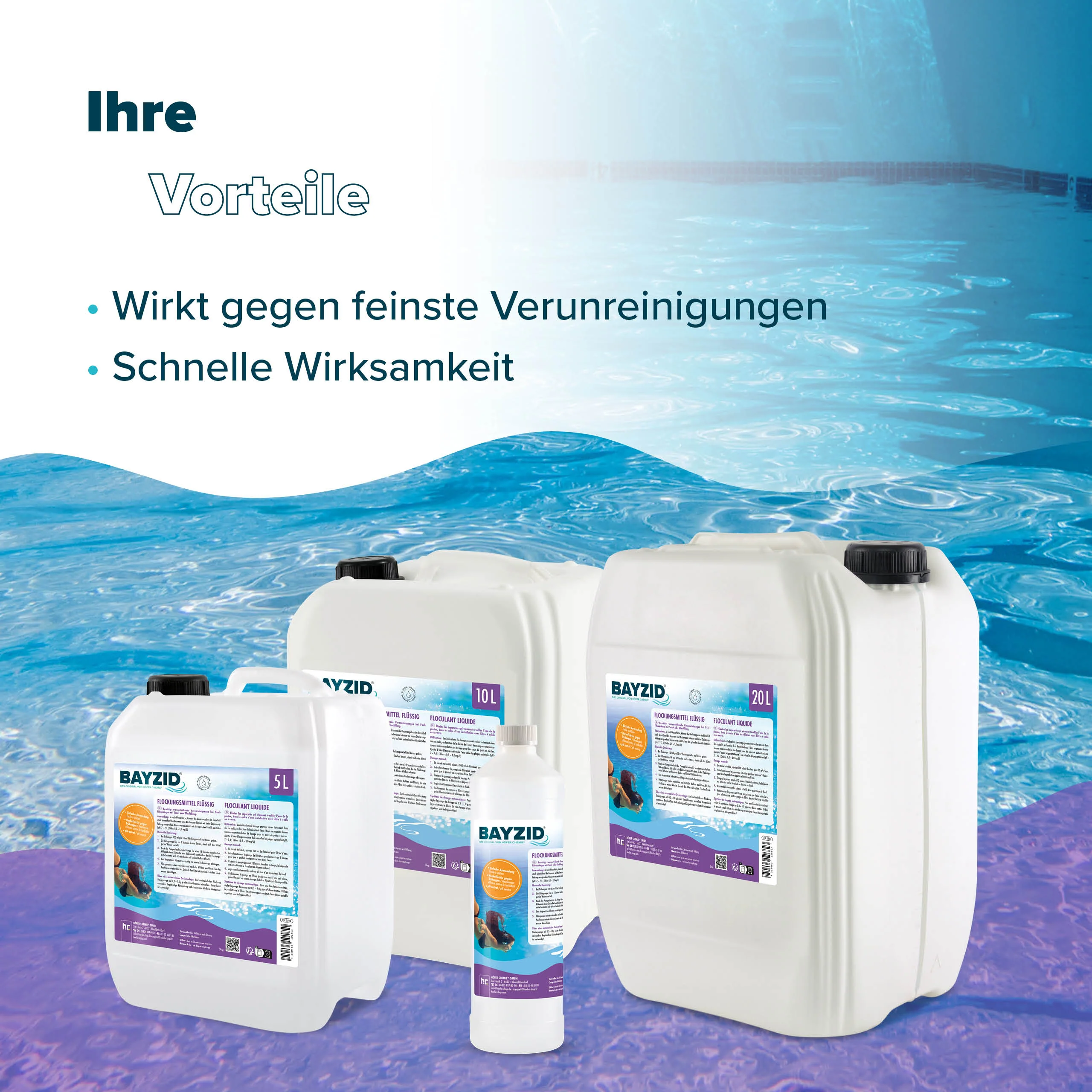 20 L BAYZID® Flockungsmittel flüssig für Pools für Kanister - Image 4